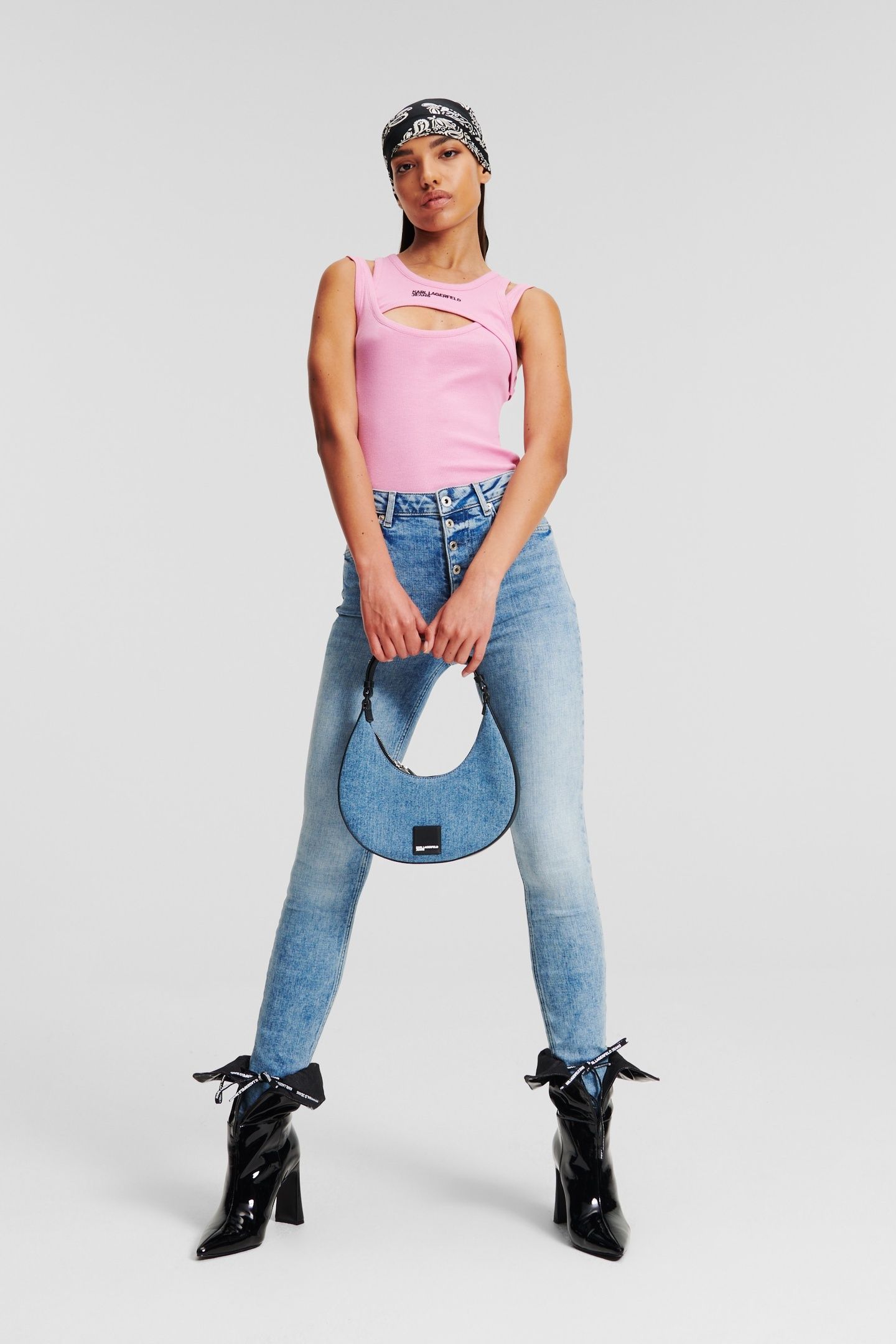 KLJ HR SKINNY SHANK DENIM VISUAL BLUE 8