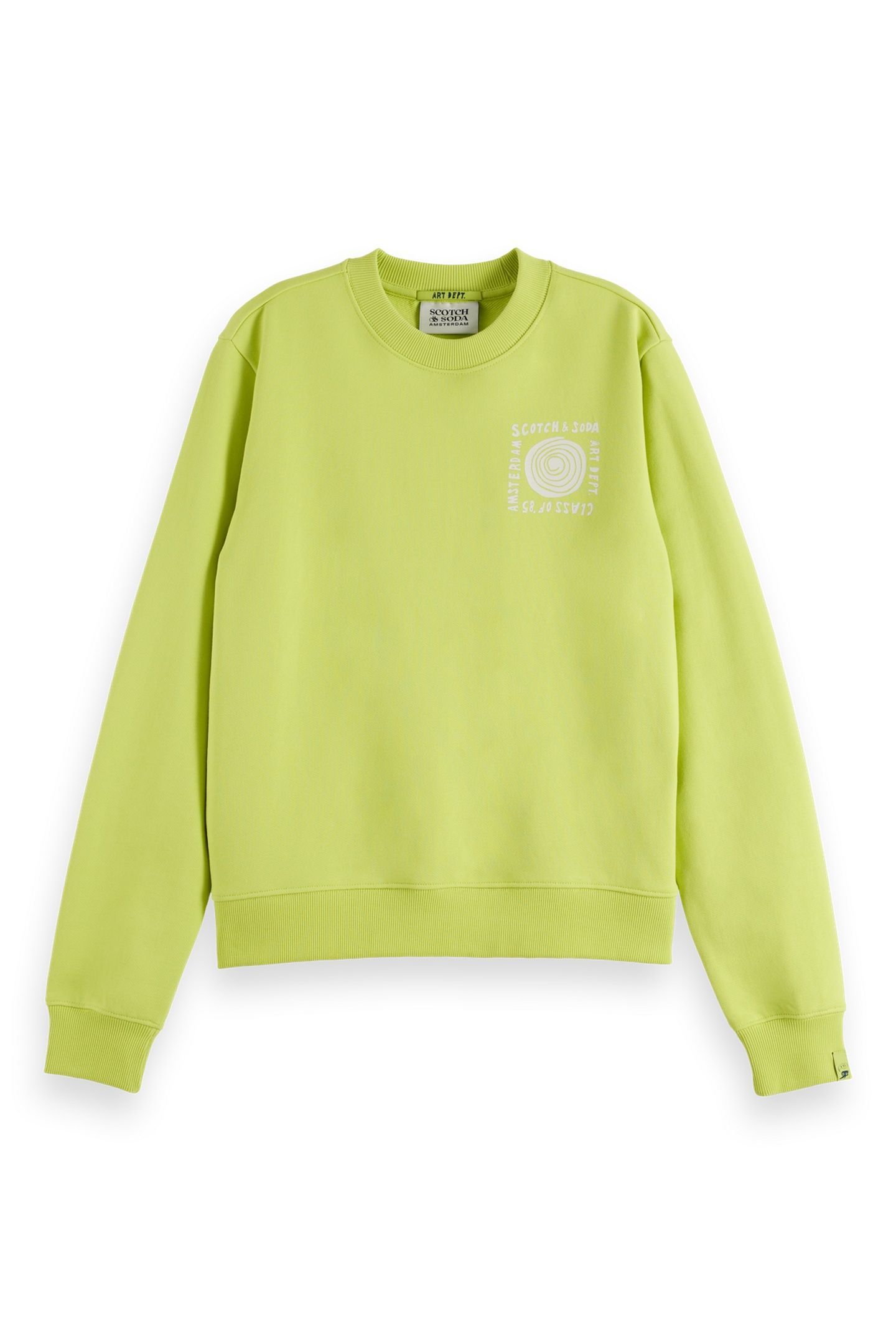 REGULAR FIT SWEATSHIRT WITH CHEST ARTWORK GREEN GLOW 4
