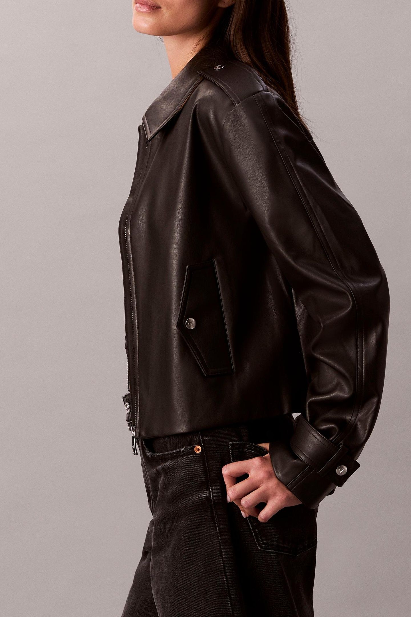 LEATHER MOTO JACKET BLACK 4