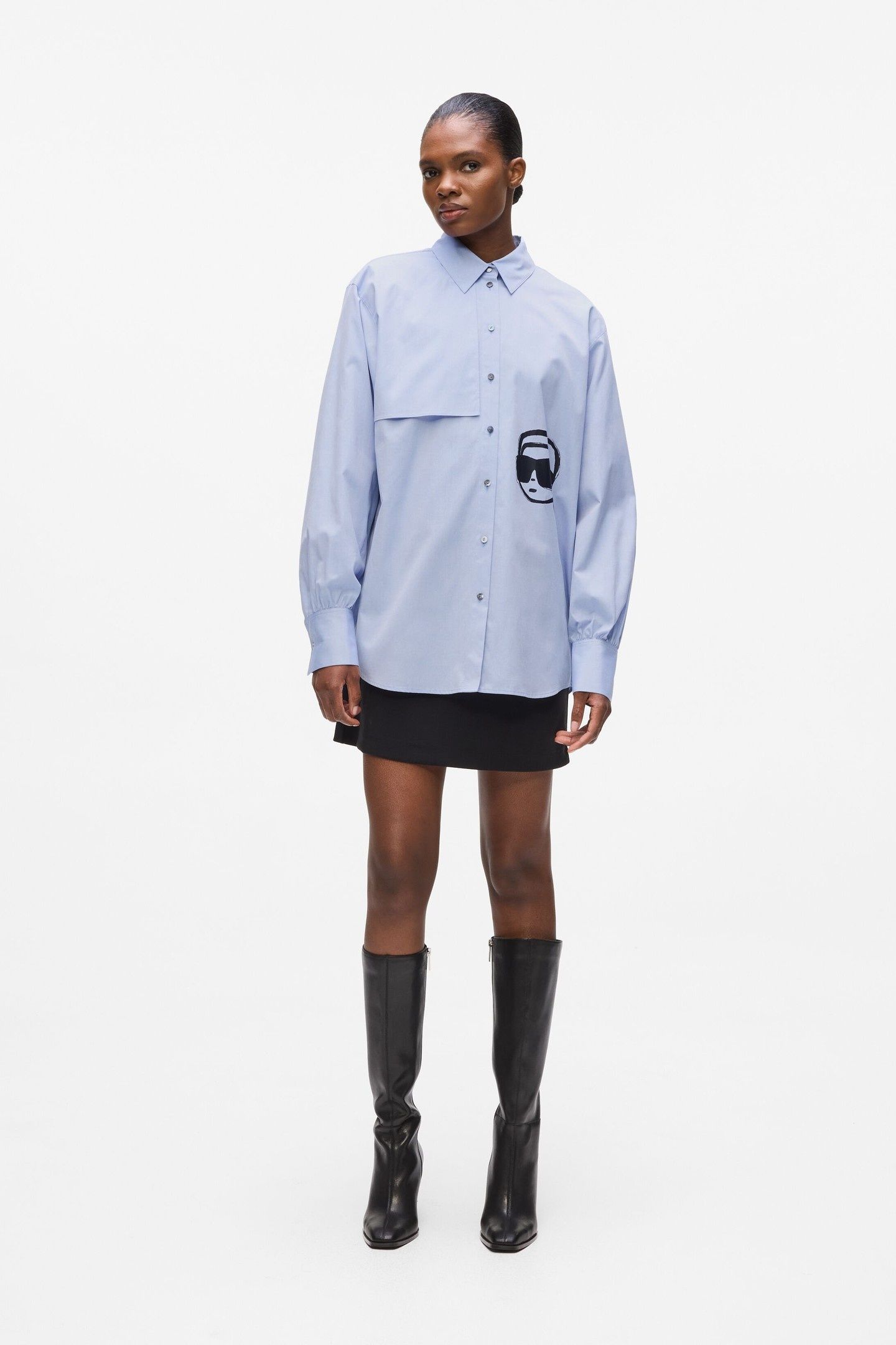IKON KARL PRINT SHIRT KENTUCKY BLUE 4