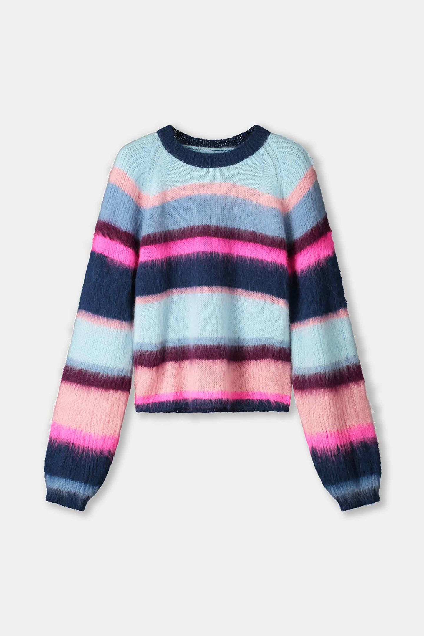 PULLOVER - BRUSHED STRIPES BLUE 3