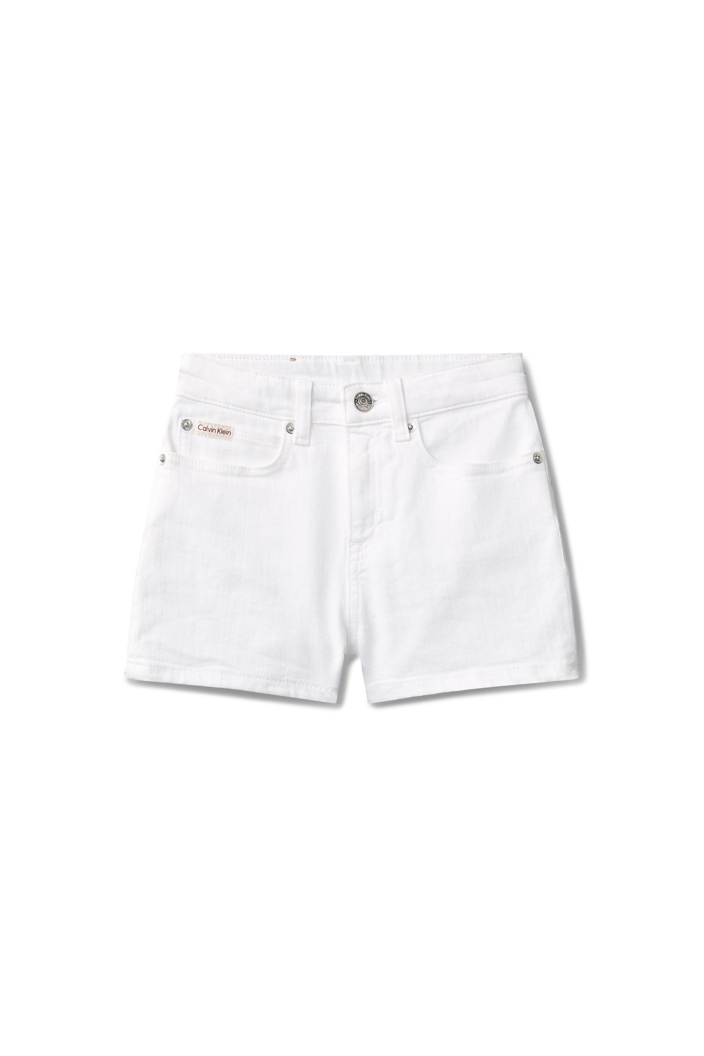 GIRLS HR RELAXED DENIM SHORTS WHITE 4