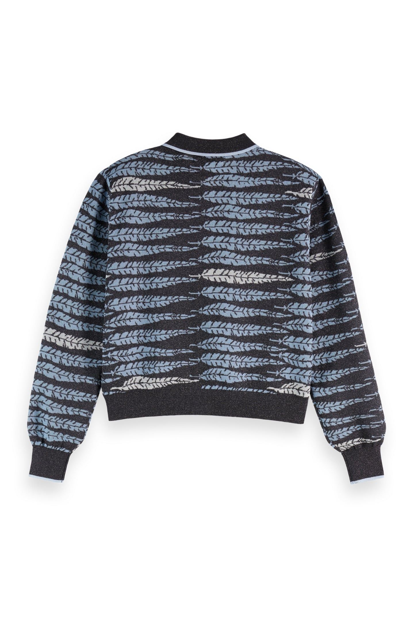 LUREX JACQUARD CARDIGAN CHARCOAL ART 5