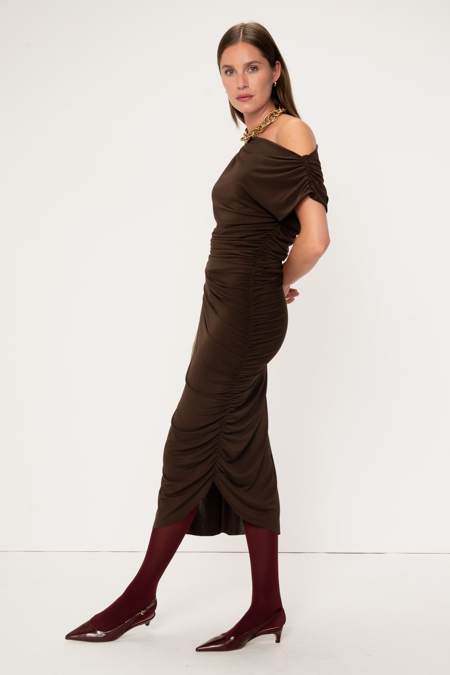 COLUMBINE DRESS MOCHA 3