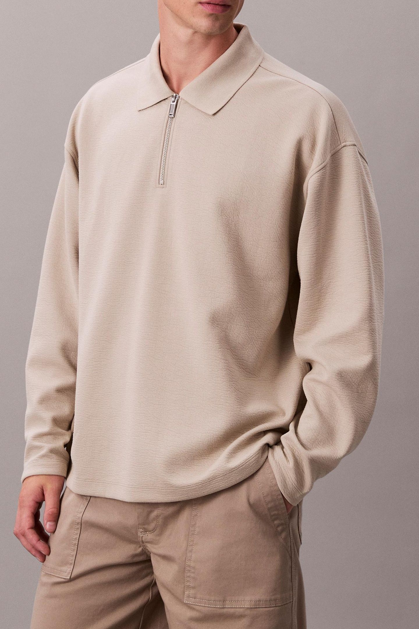 LS CRINKLE CREPE POLO ANCIENT MARBLE 2