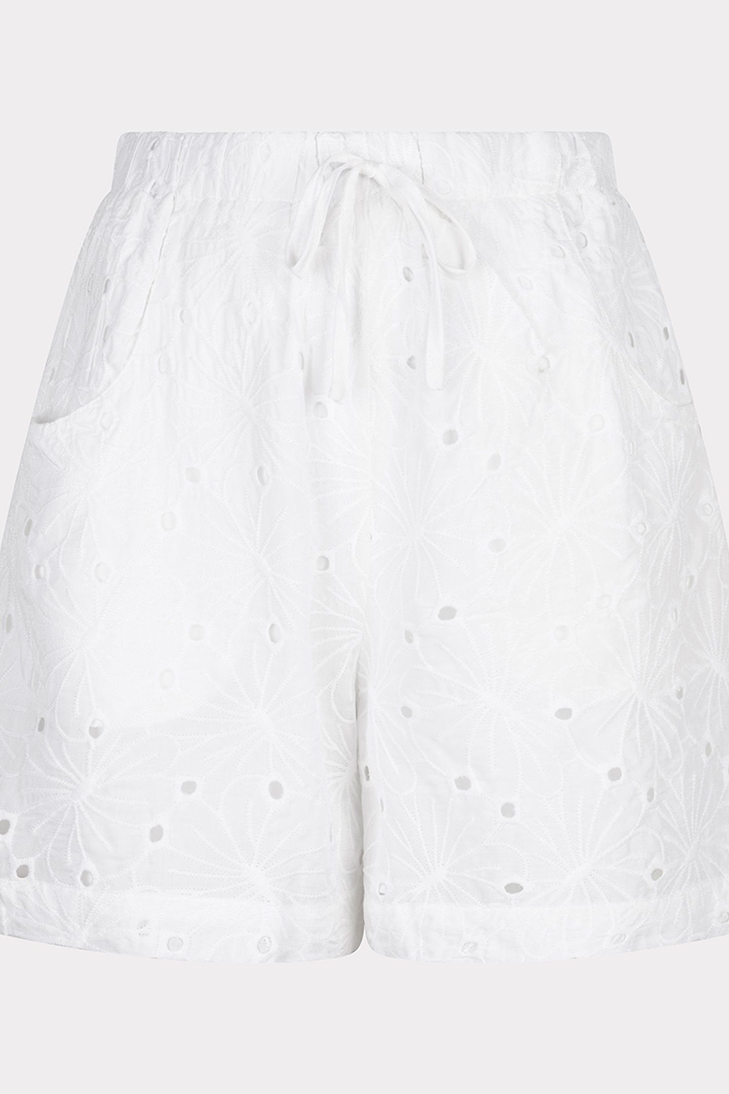 SHORTS EMBROIDERY FLOWER OFF WHITE 4