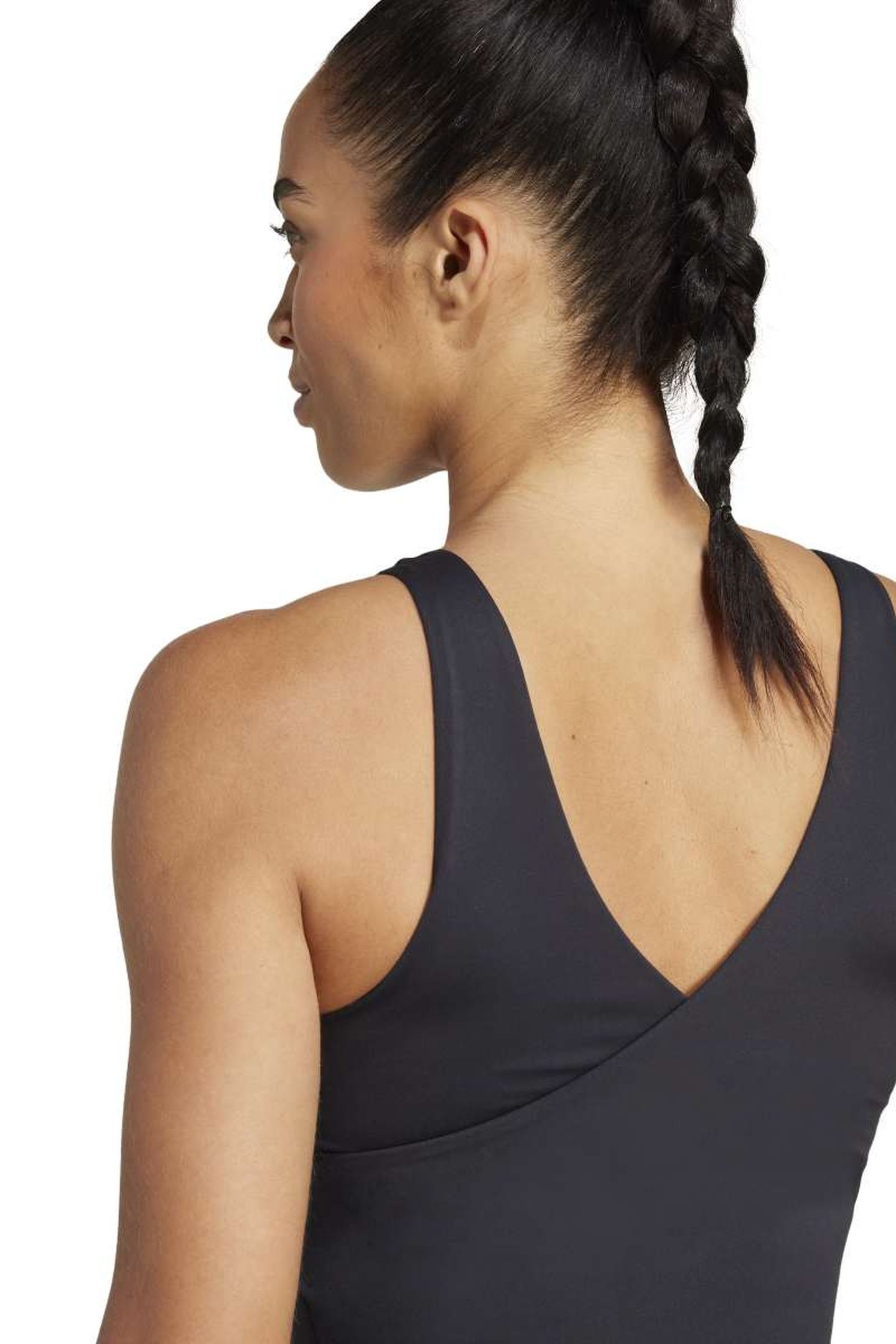 PERFORMANCE YOGA CROPPED TANK WITH INNER SHELF BLACK 2