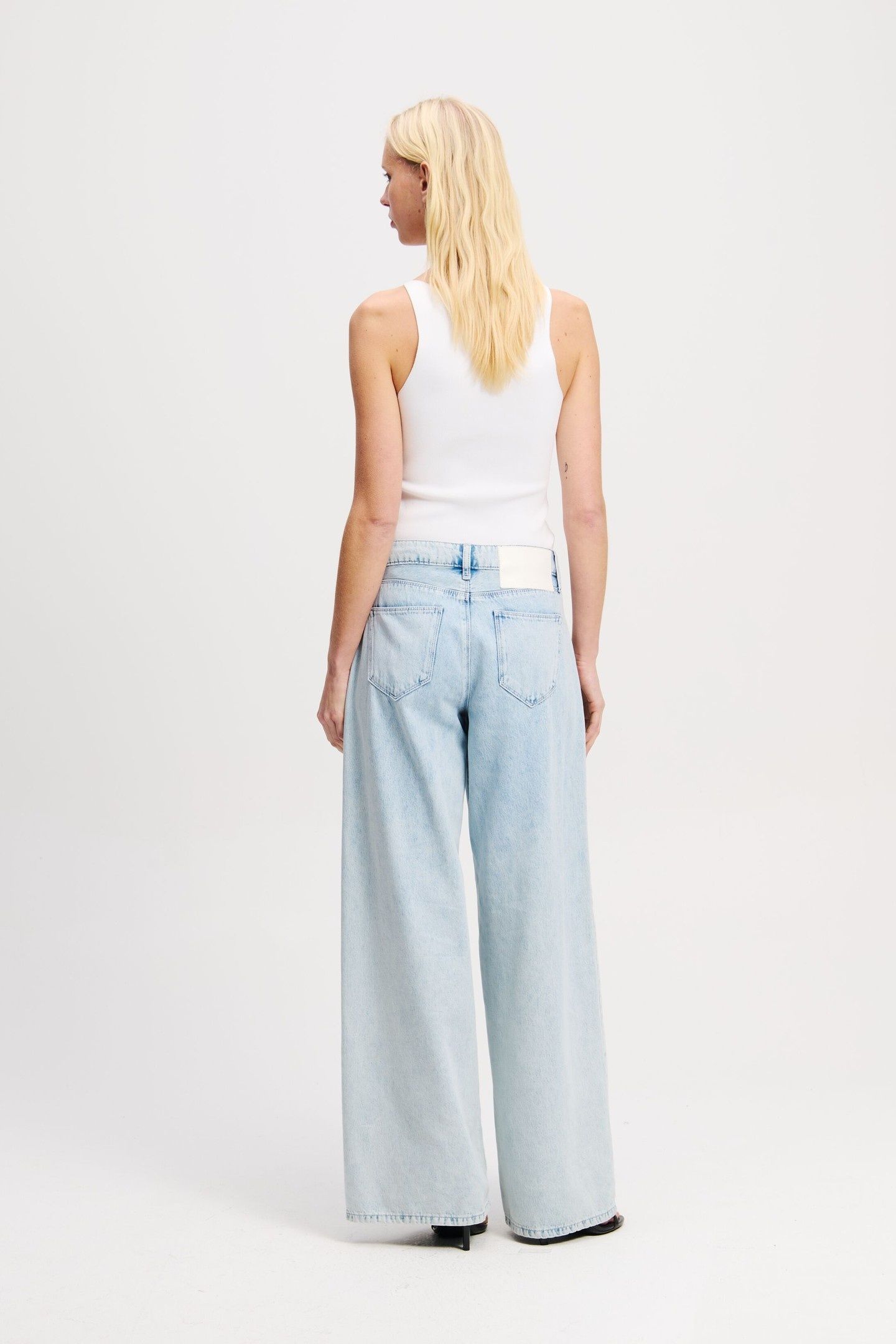 WIDE LEG BLUE DENIM PANTS LIGHT BLUE DENIM 2