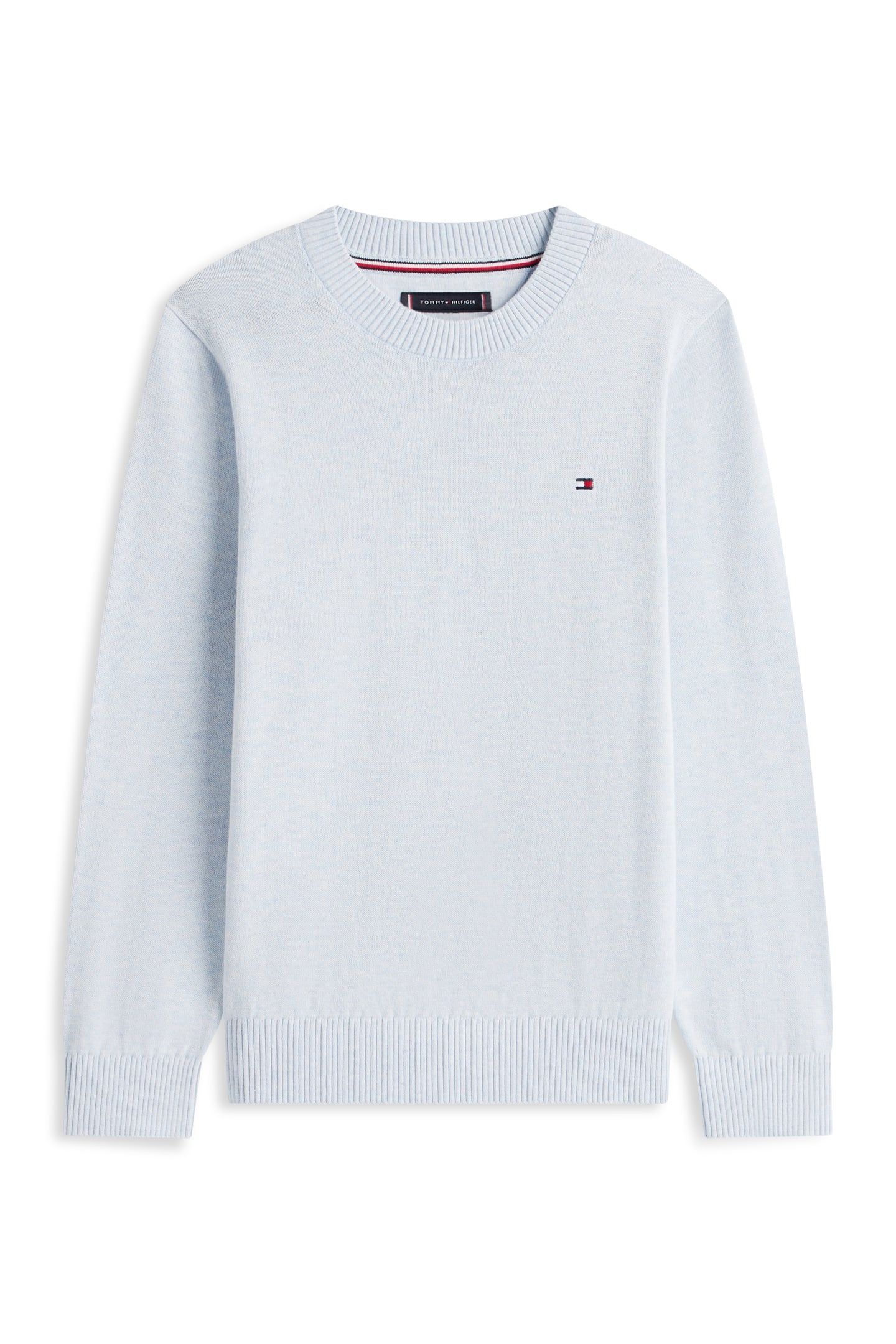 BOYS CREW NECK SWEATER LS SWEET BLUE HEATHER 4
