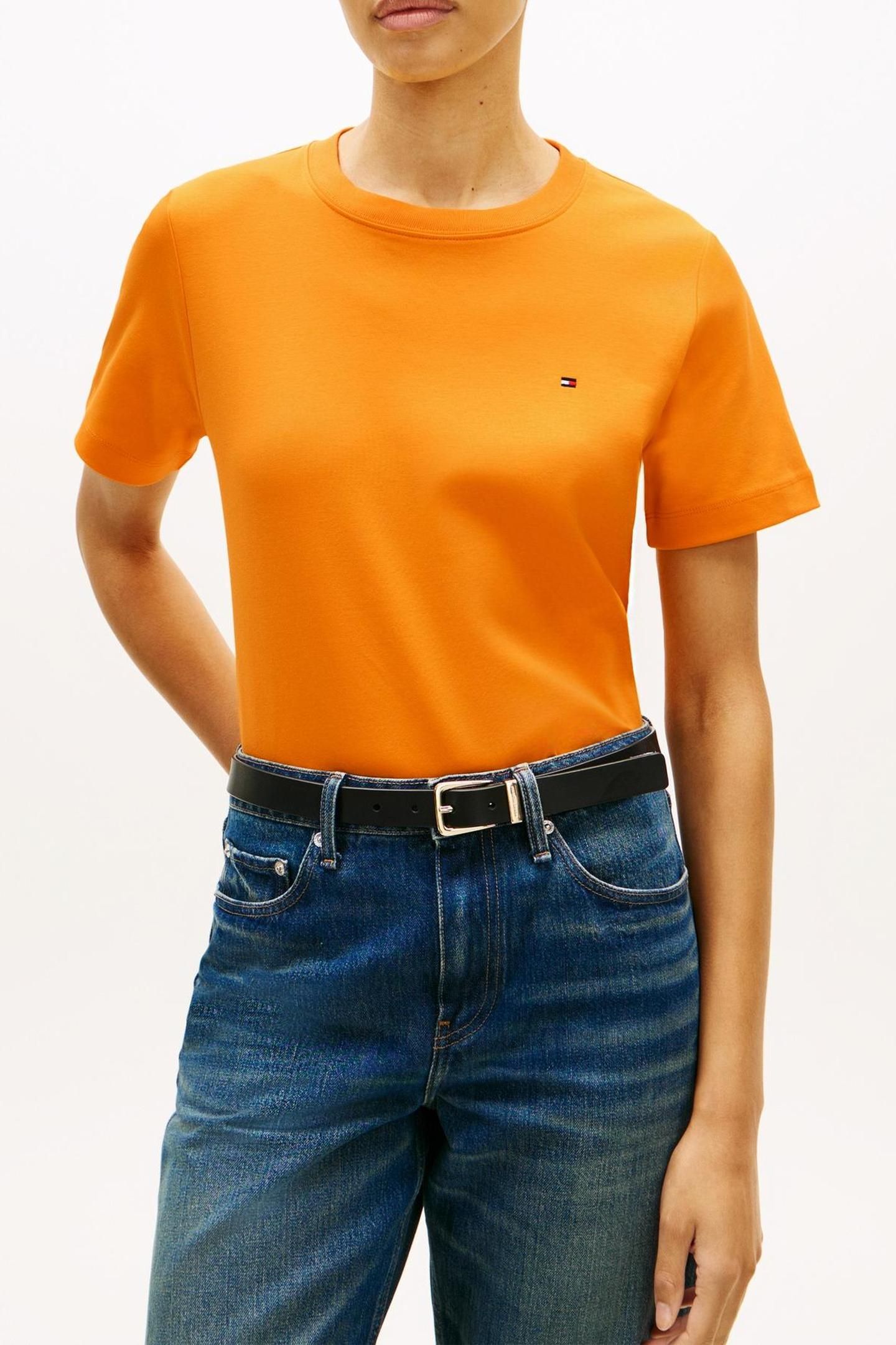 BOXY INTERLOCK SS T-SHIRT ORANGE FLASH 1