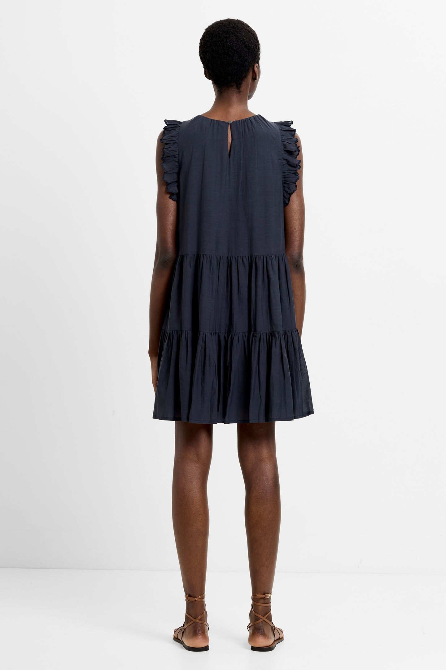 HOLLAND TIERED DRESS NAVY 5