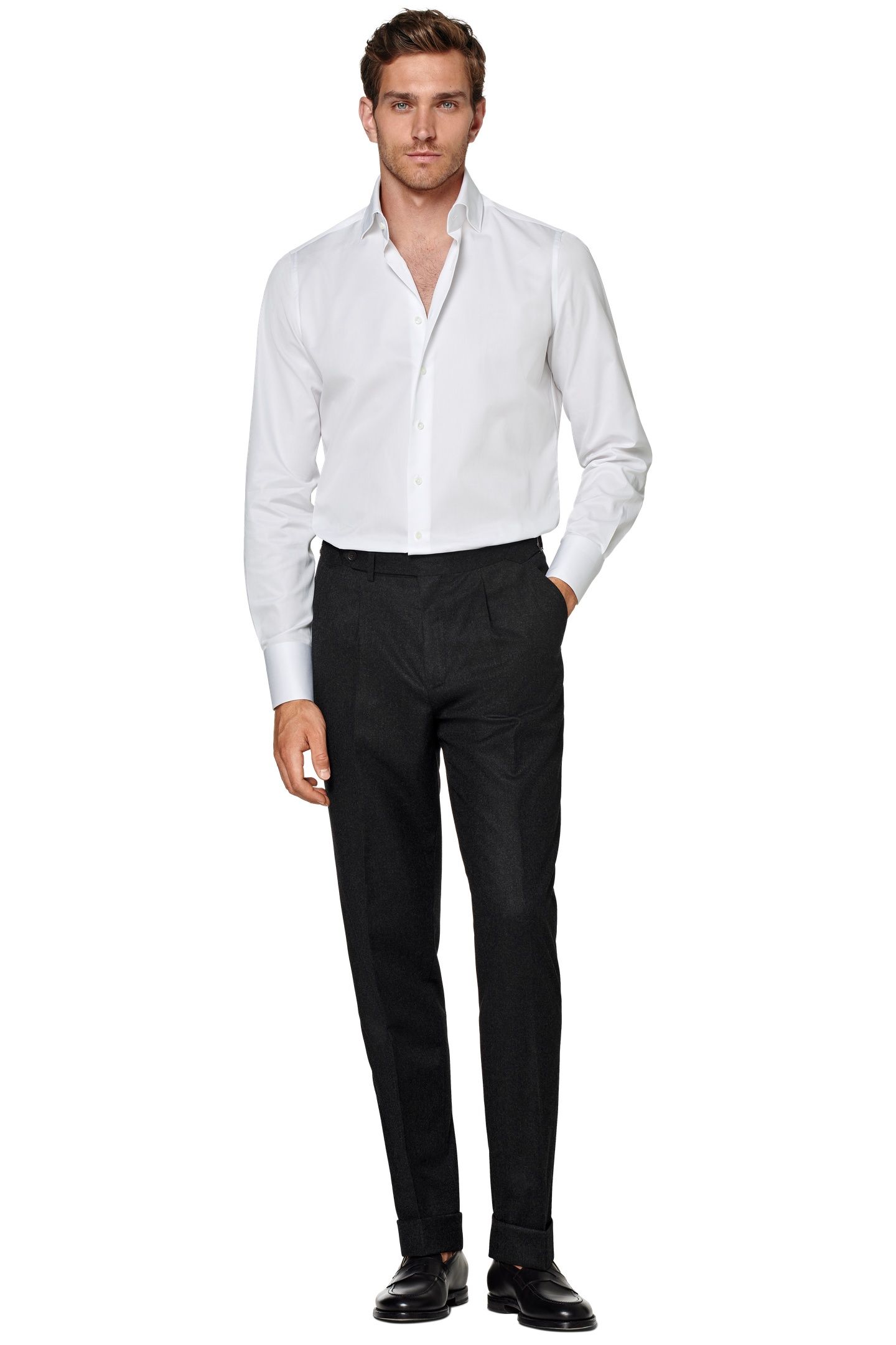 LUXURY WHITE WIDESPREAD FORMAL SHIRTS WHITE 4