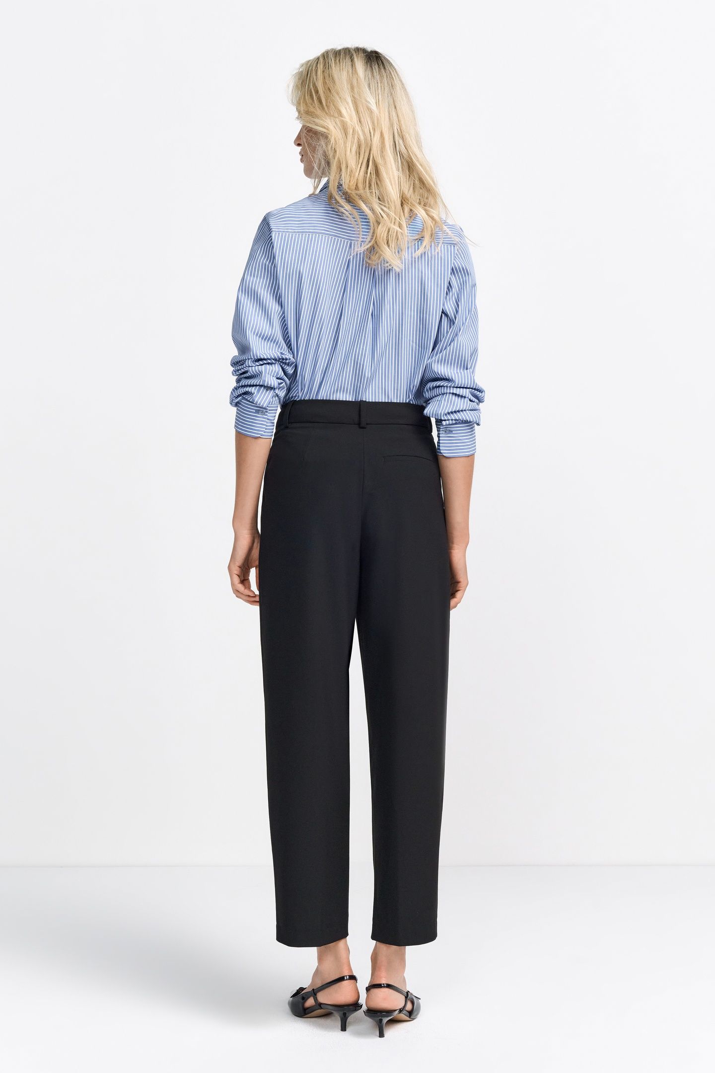 BARREL LEG PANTS RECYCLED BLACK 2