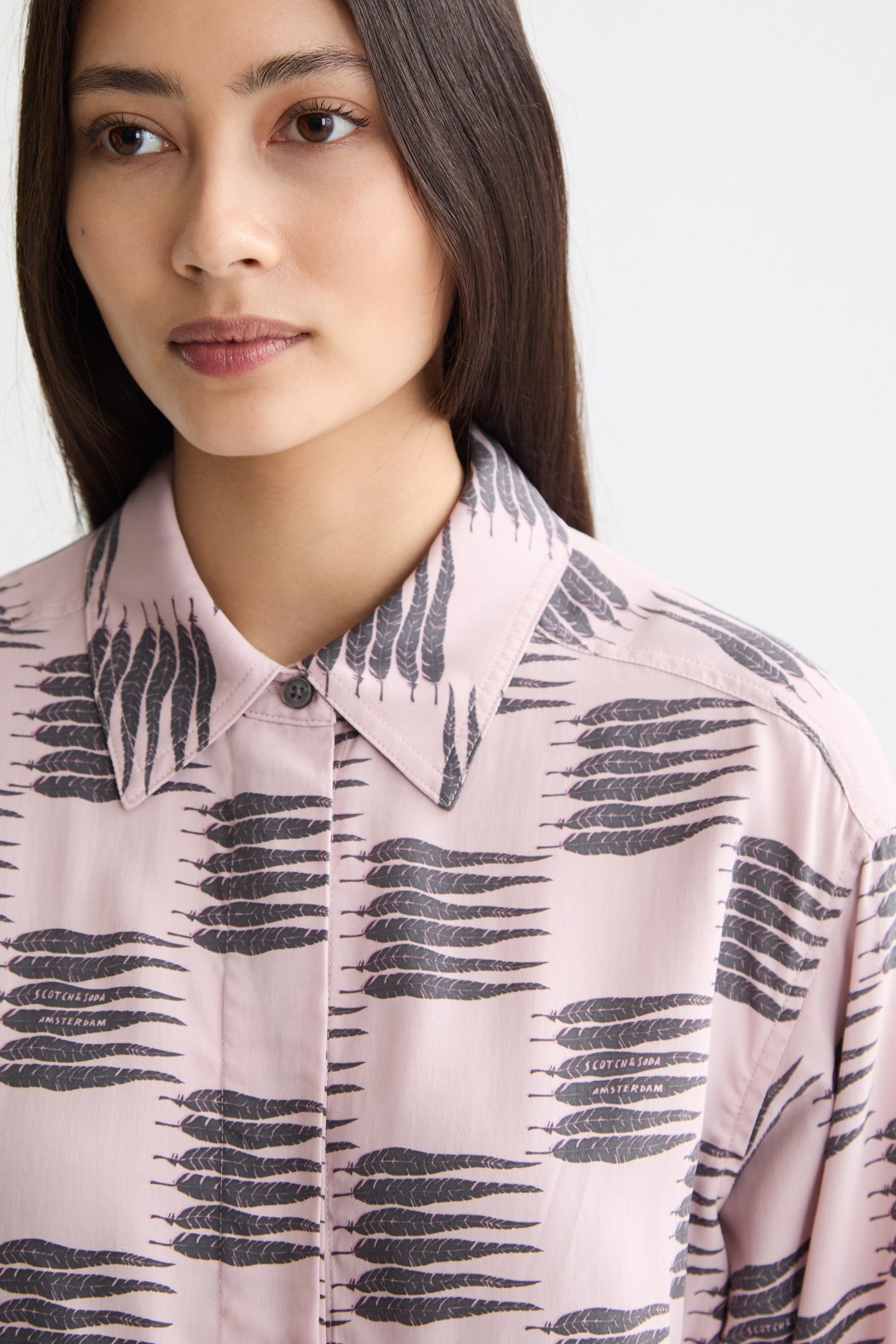 PRINTED UTILITY SHIRT FEATHER BLOCK 2