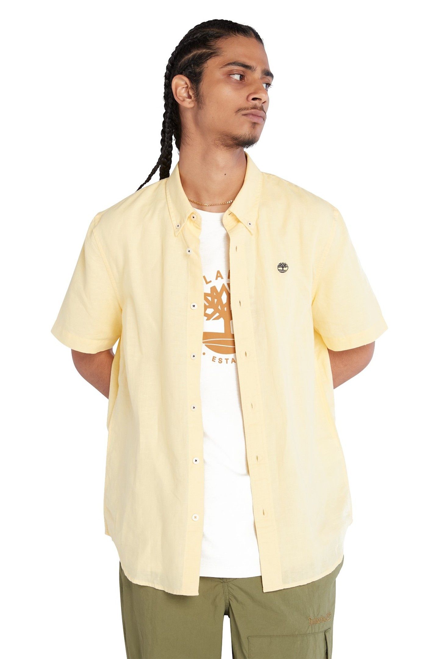 COTTON/LINEN SHORT SLEEVE SHIRT POPCORN 2