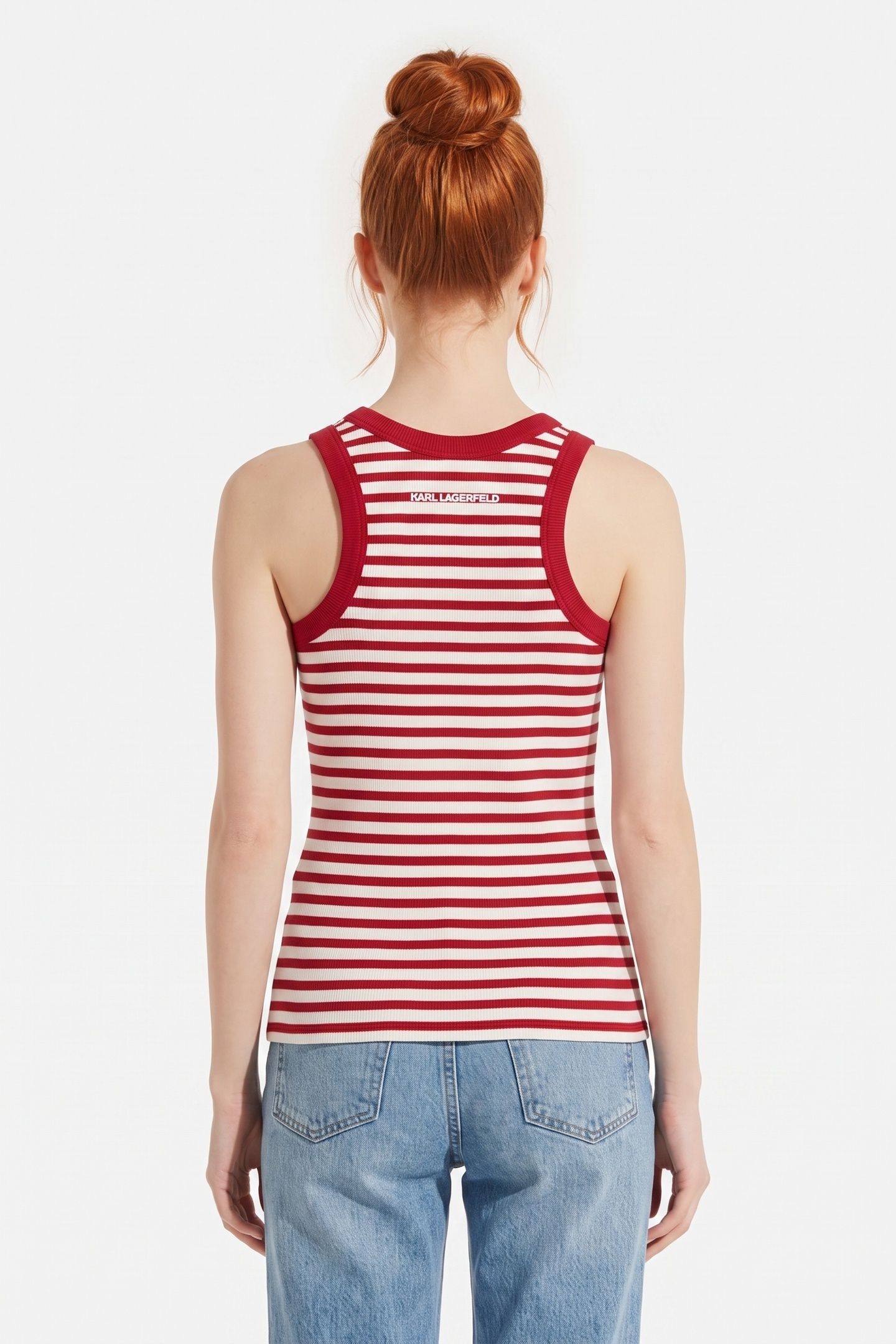 IKON RIBBED TANK SCARLET SAGE-CREAM STRIPE 2