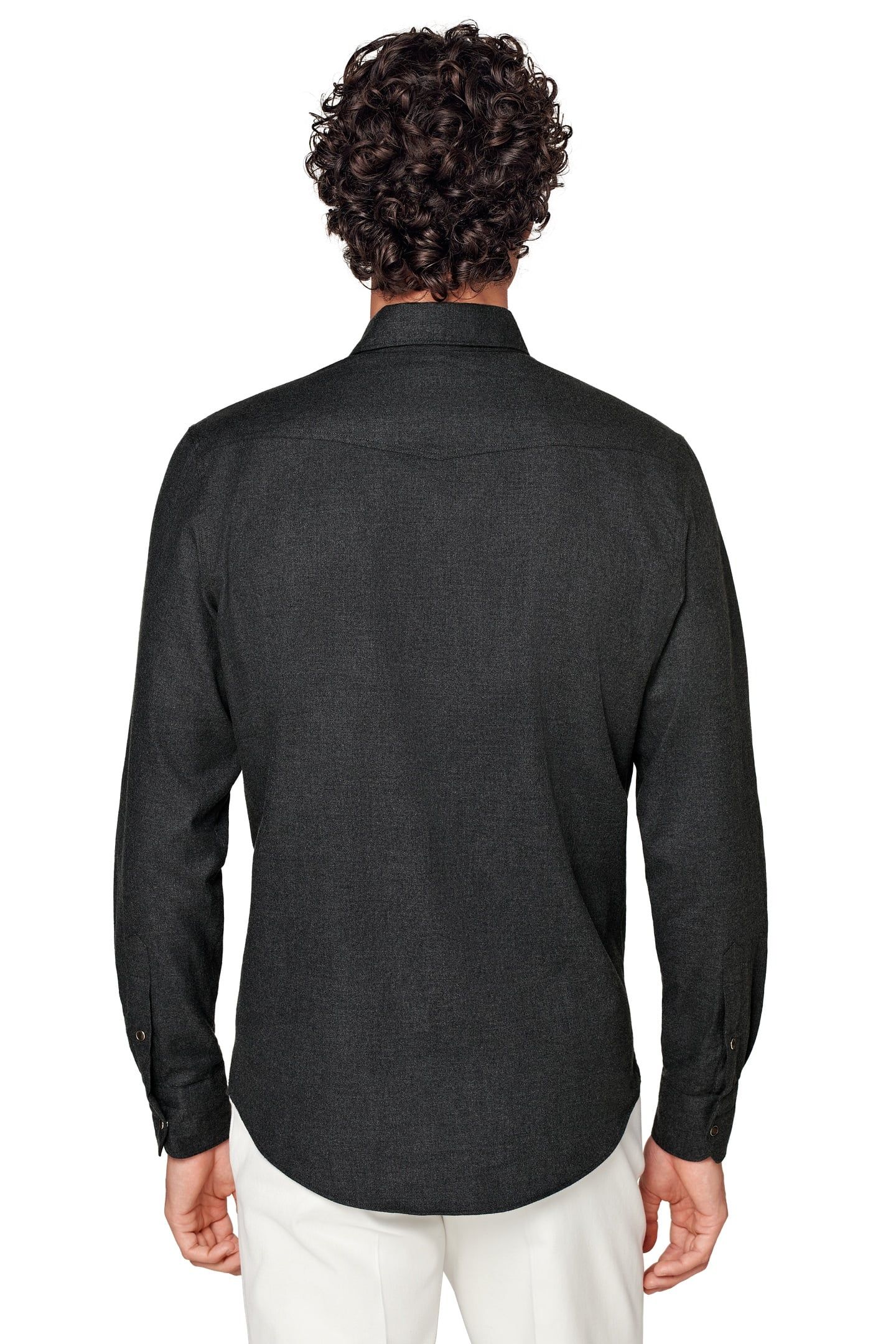 WESTERN FLANNEL CASUAL SHIRTS DARK GREY 5