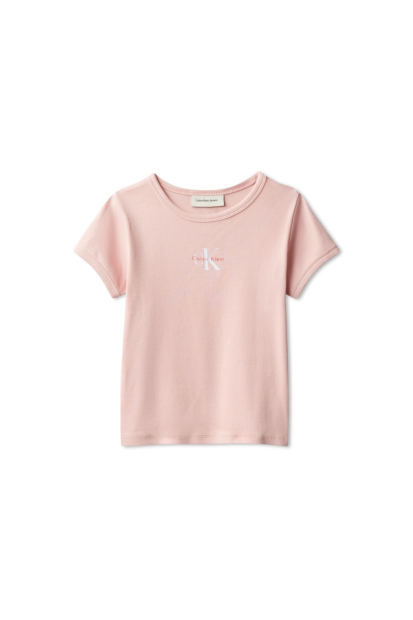 GIRLS MONOLOGO RIB BABY TEE QUARTZ PINK 3