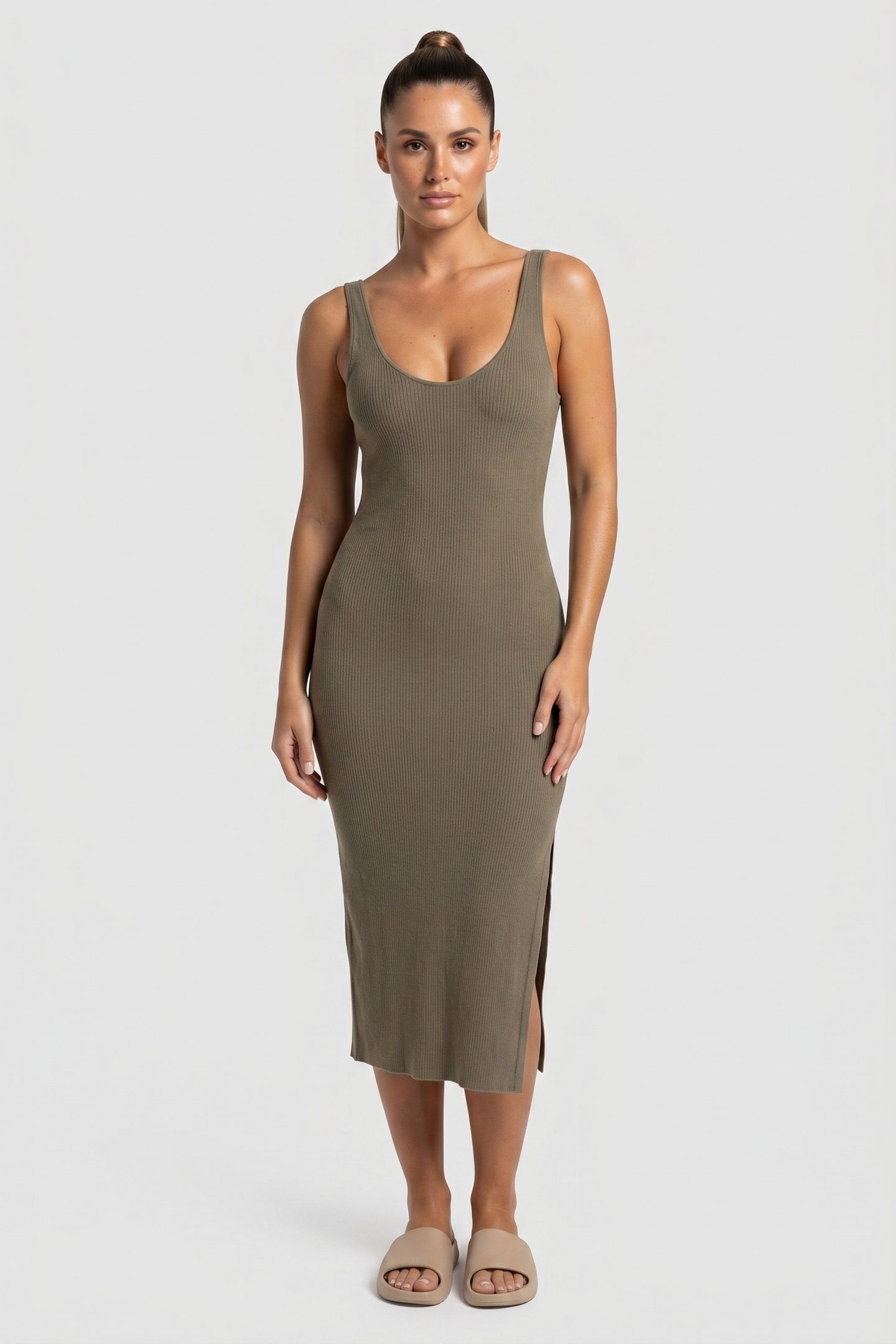 KIKKI DRESS KHAKI 1