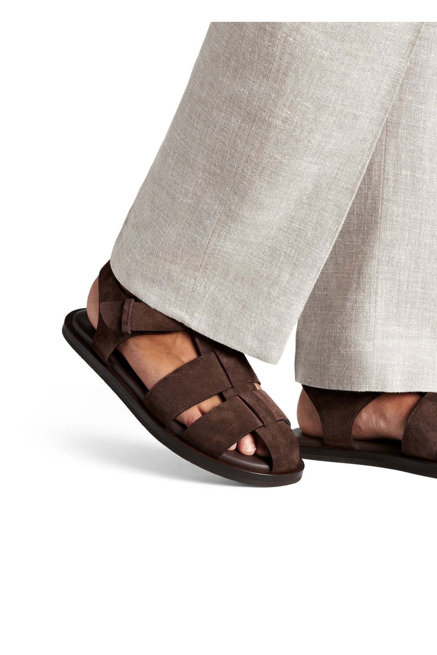 SUEDE-SANDAL-DBROWN LOAFERS DARK BROWN 4