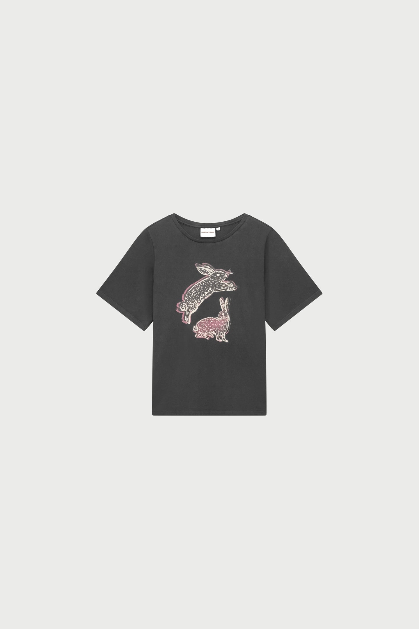 FAY RABBIT T-SHIRT DARK ANTRACITE 4