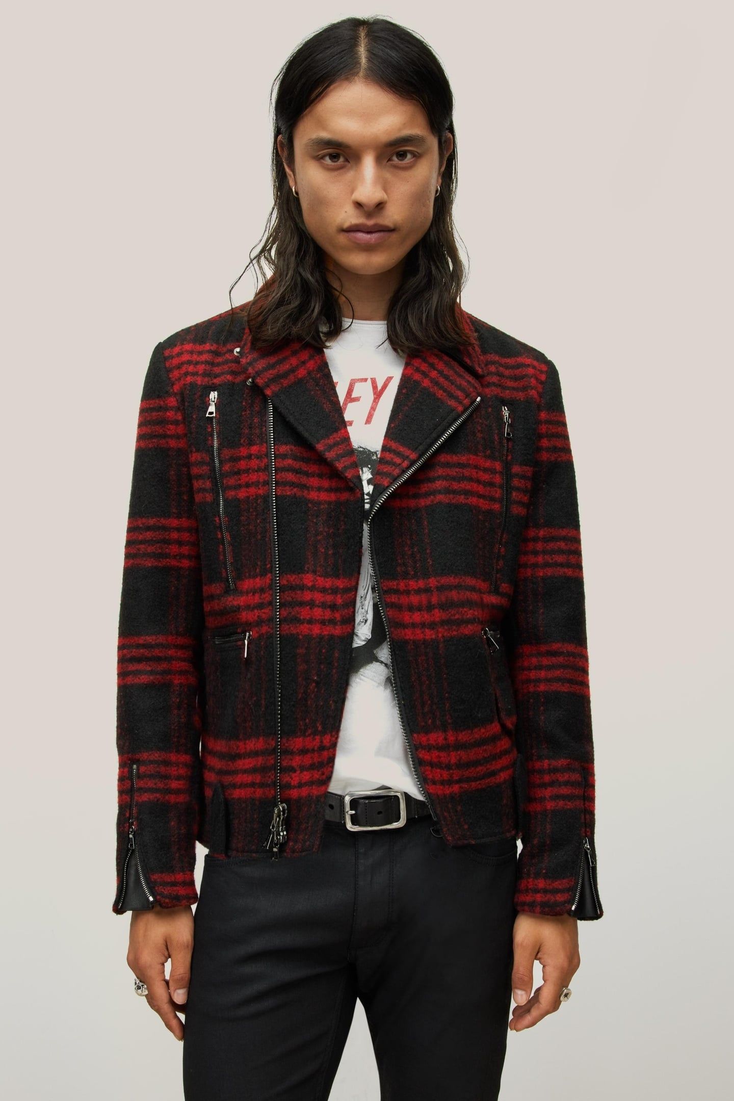 TONY BIKER -BIKER JACKET, RED RUM 1