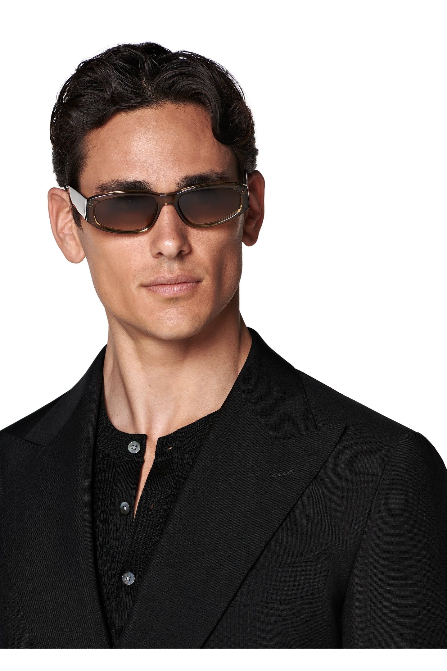 MILANO BLACK WOOL MOHAIR NESTED SUITS BLACK 5