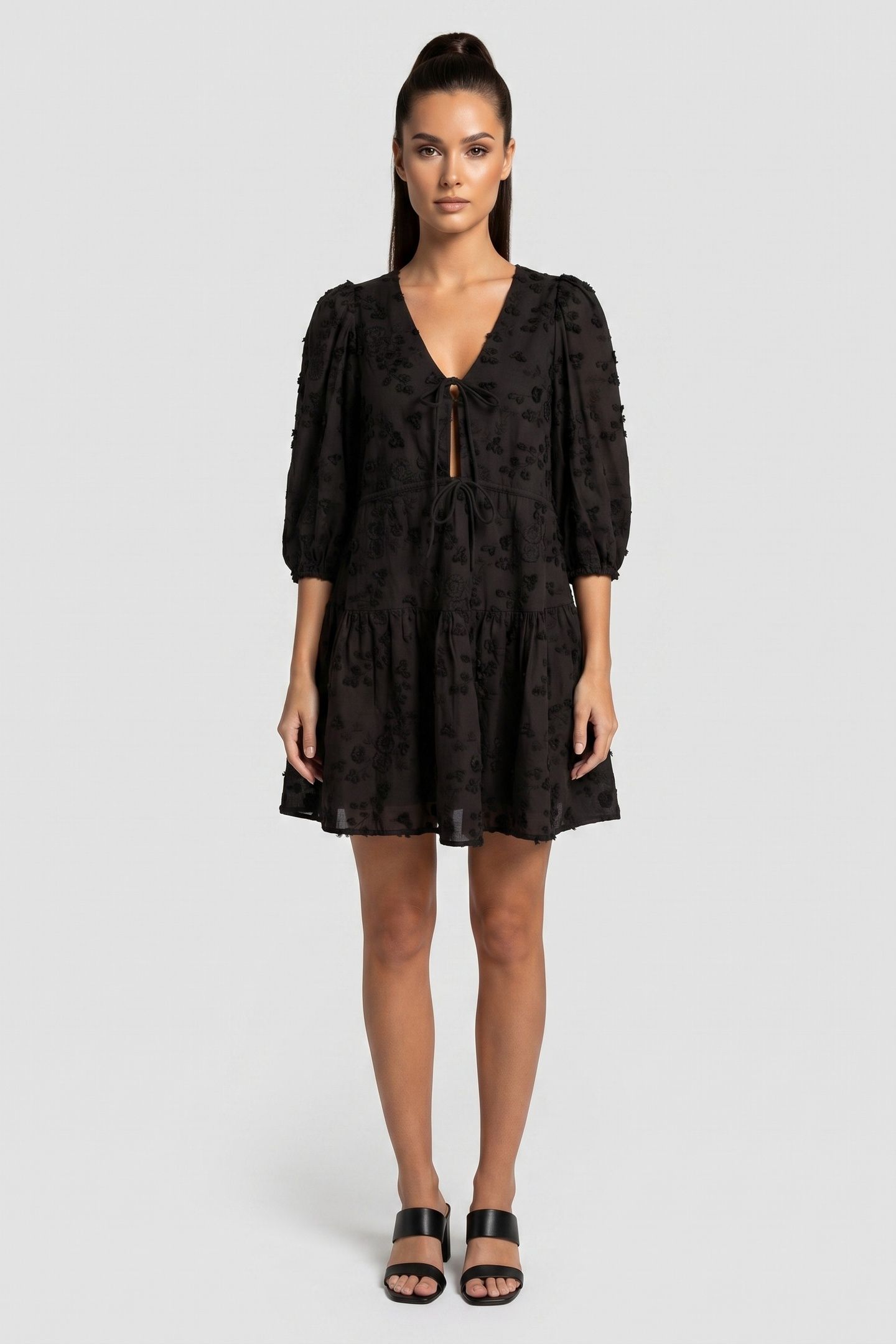 ROMIE DRESS BLACK 1