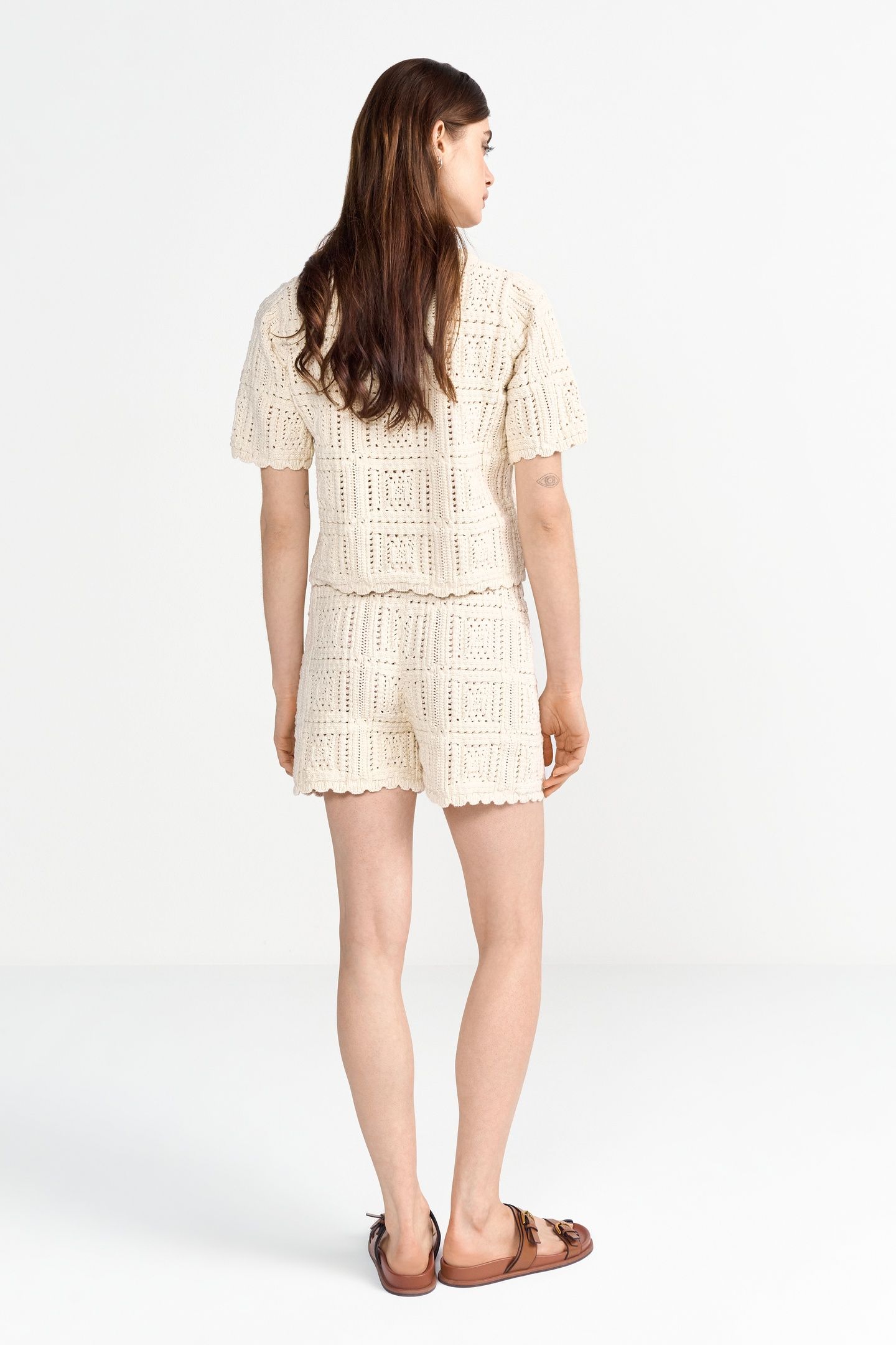CROCHET SHORTS PEARL WHITE 3