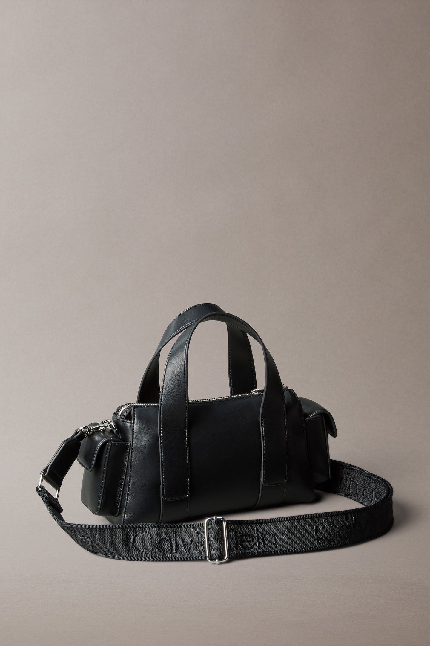 WEBBING STRAP POCKET CROSSOVER BLACK/SHINY NICKEL 2