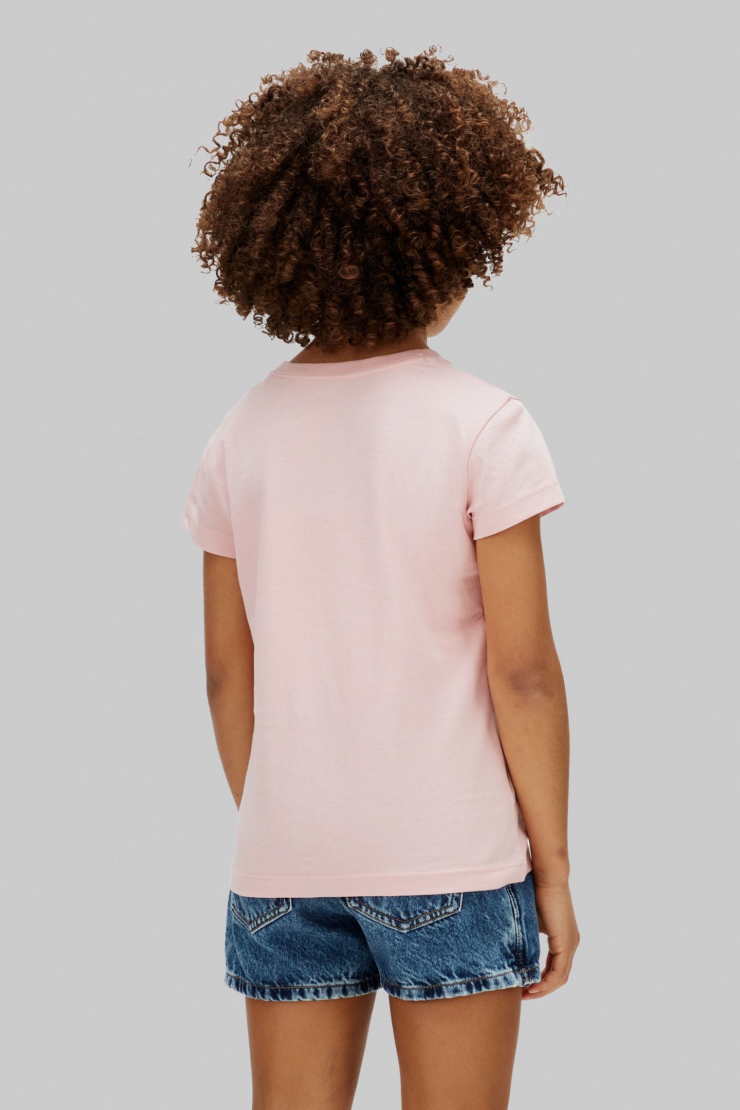 GIRLS FLOWER SLIM SS T-SHIRT QUARTZ PINK 4