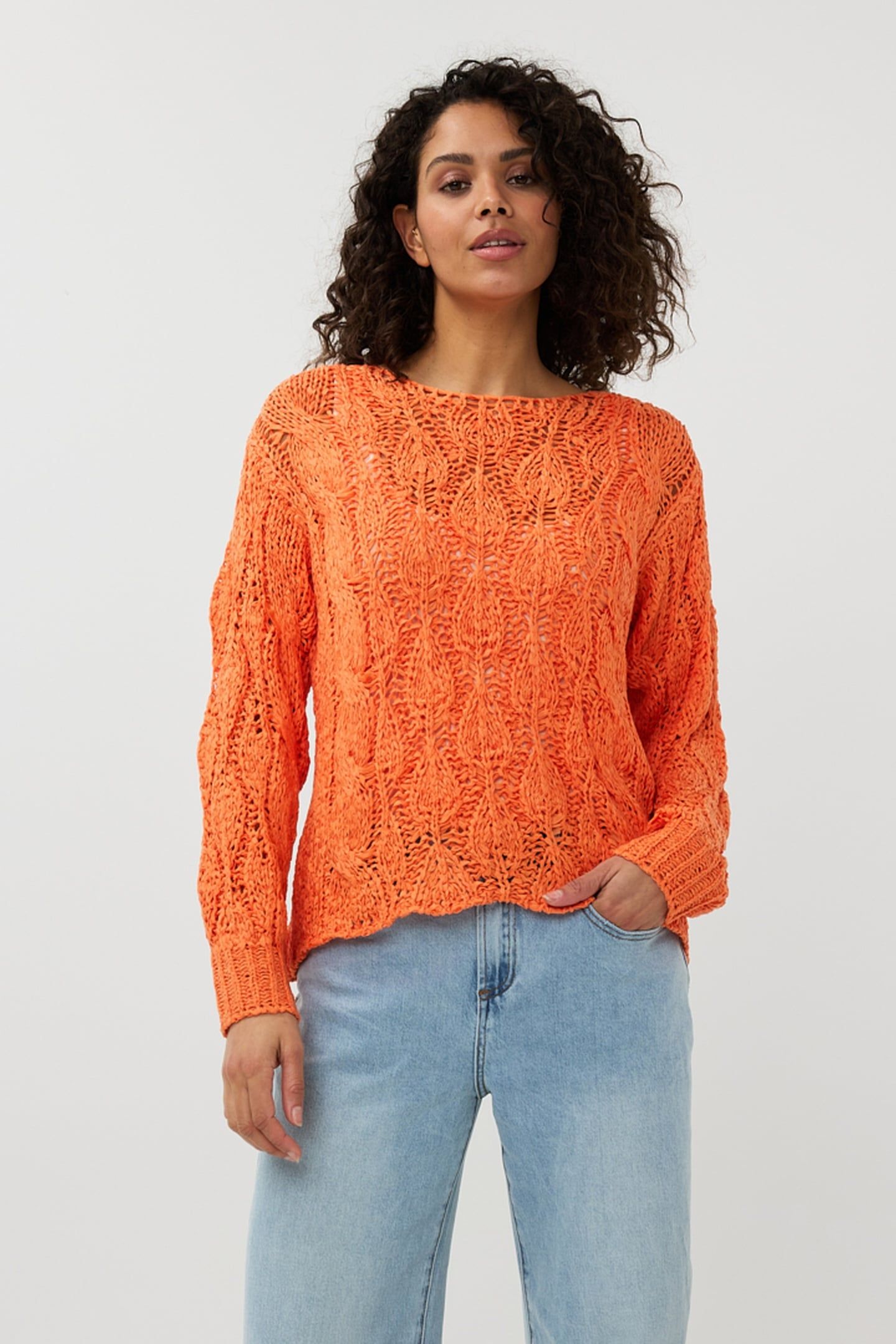 SWEATER CABLE TAPE YARN APRICOT 2