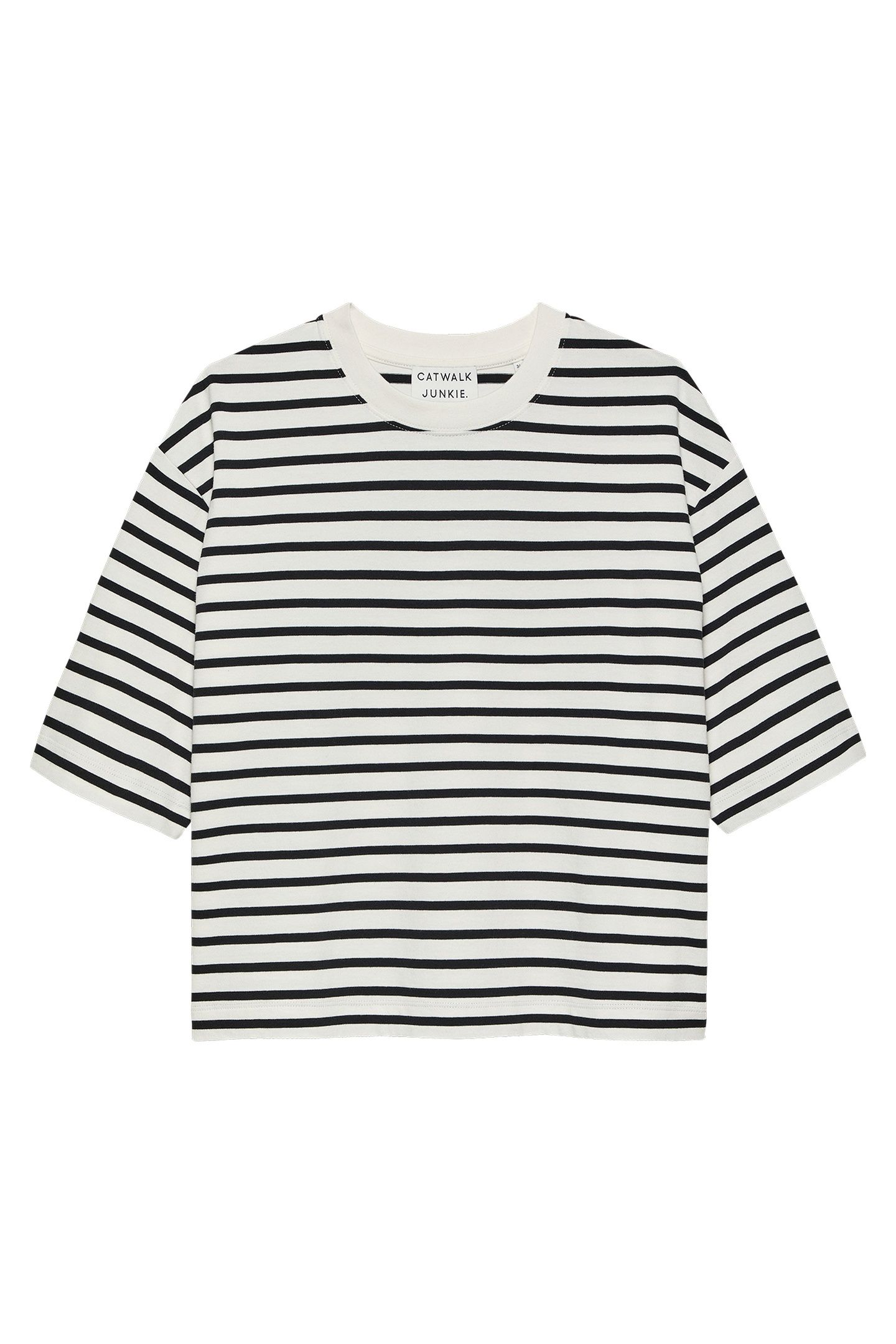 LOOSE FIT STRIPED TSHIRT BLACK 4