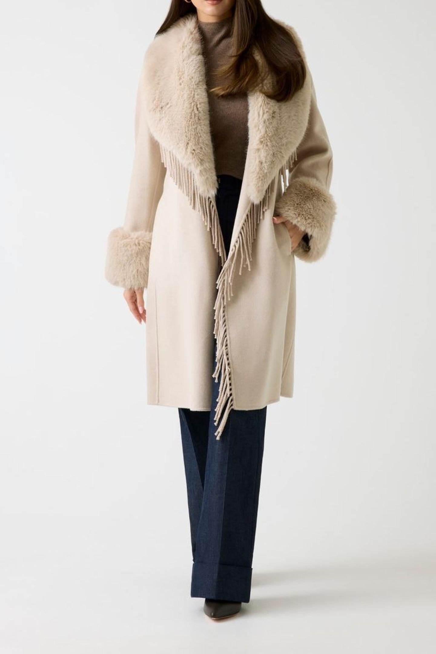 LILIANA COAT LIGHT BEIGE MULTI. 1