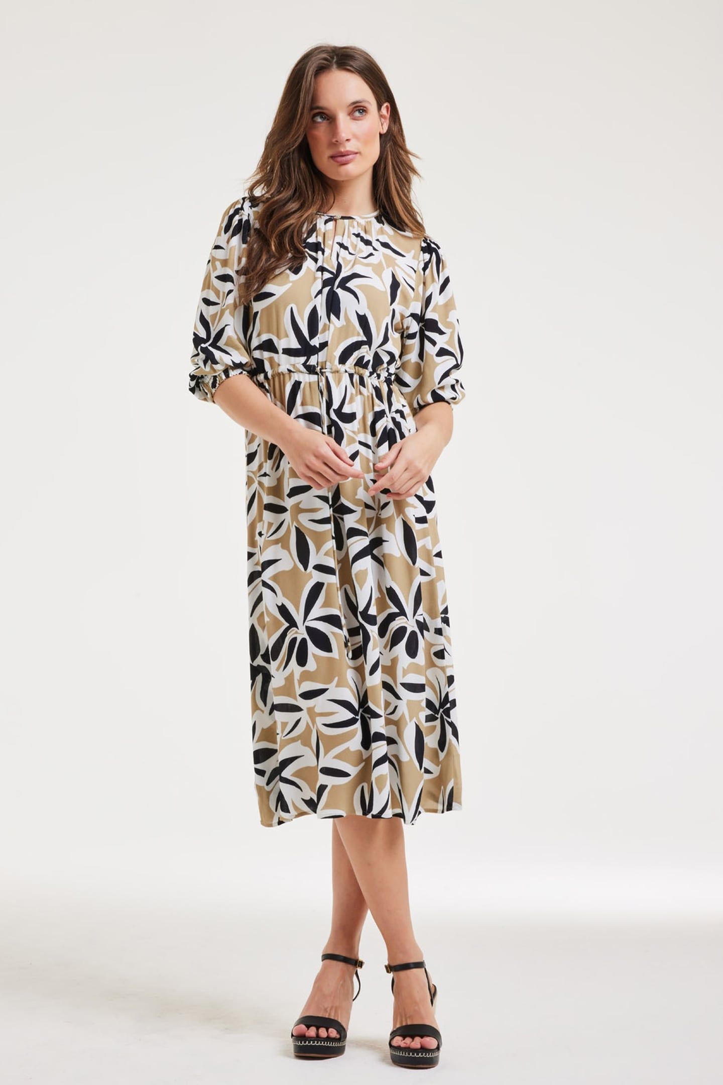 DRESS JADE SAND SHADE PRINT 2