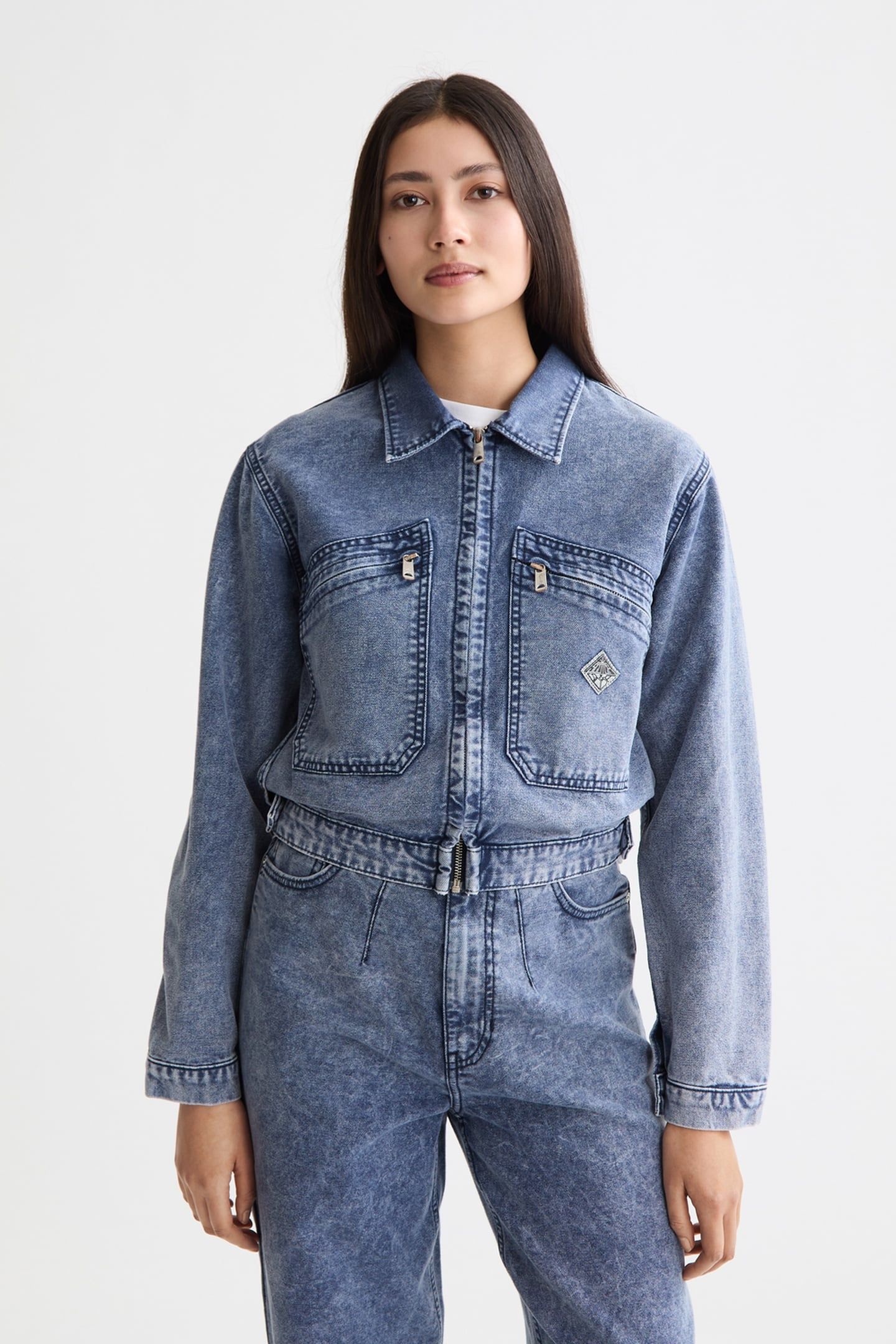 MOUNTAIN DYED DENIM CANVAS WORKWEAR JACKET NAVY 1