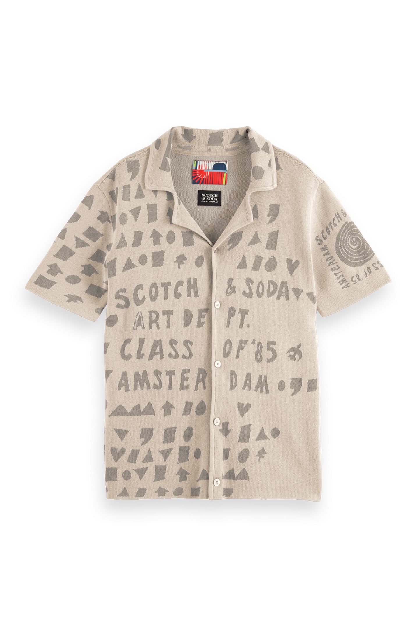 JACQUARD KNITTED SHIRT EGGNOG 4