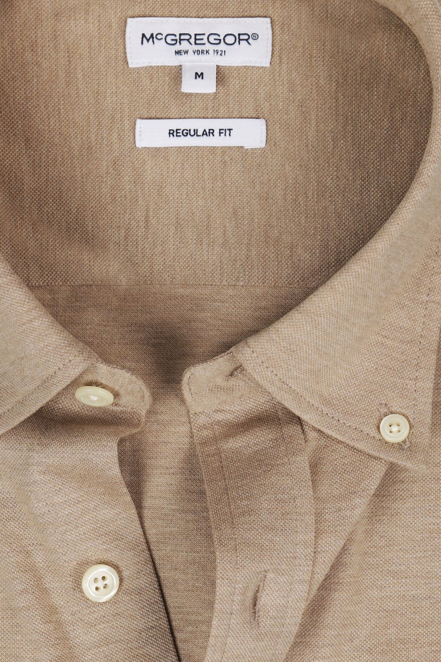 STRETCH PIQUE SHIRT SAND 6