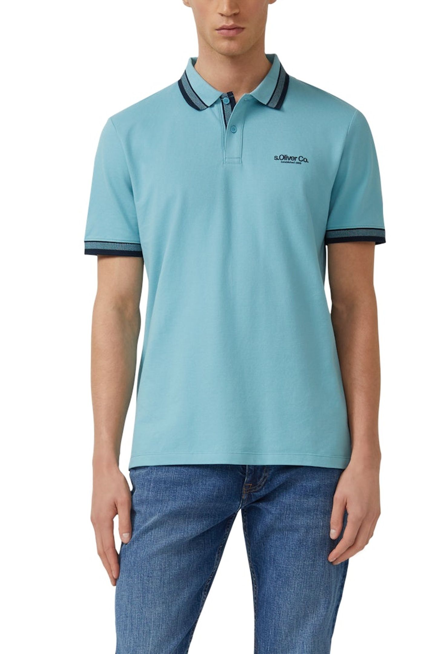 S.OLIVER POLOSHIRTS BLUE AQUA 1