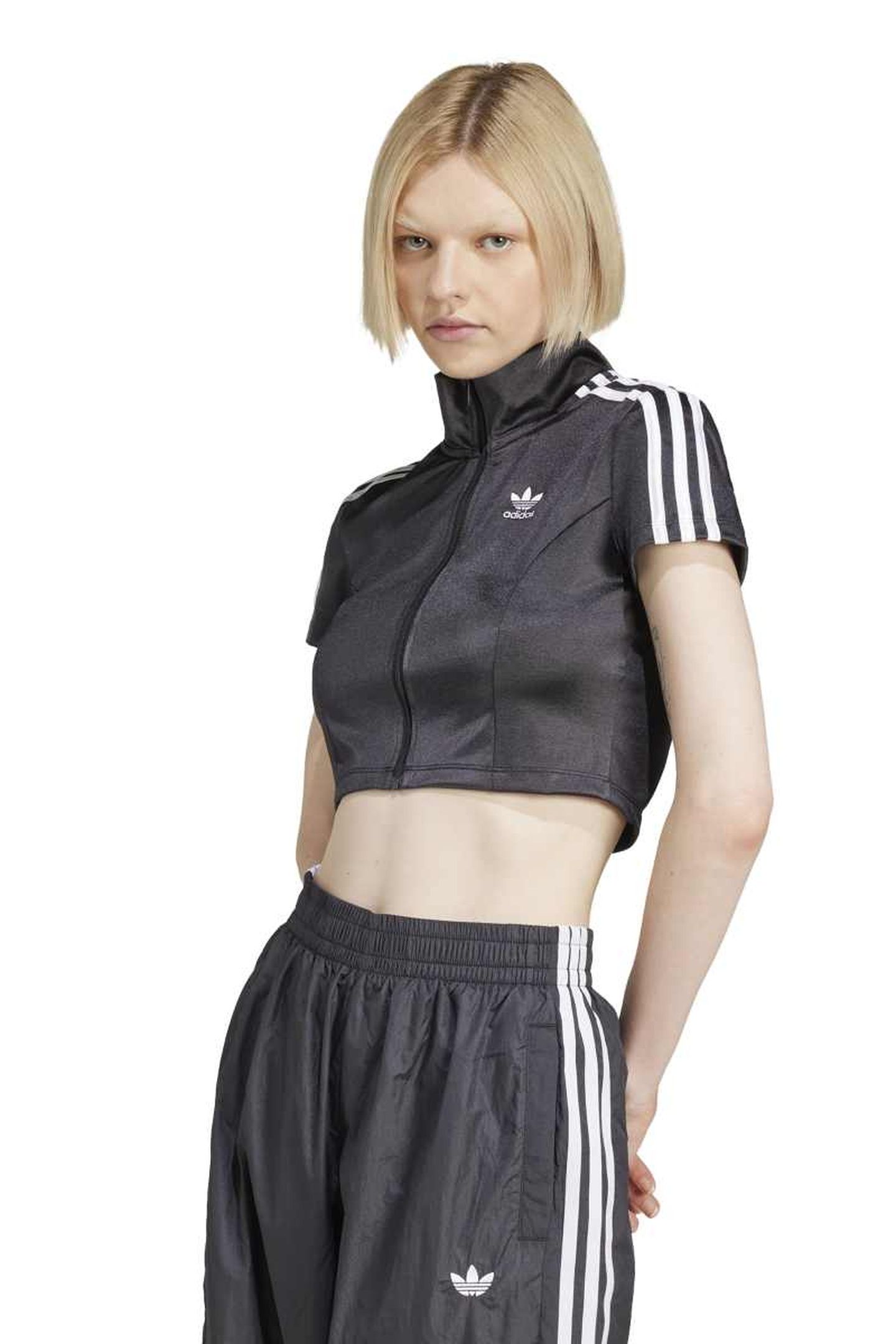 ORIGINALS ADICOLOR SHORT SLEEVE TRACK TOP BLACK 1