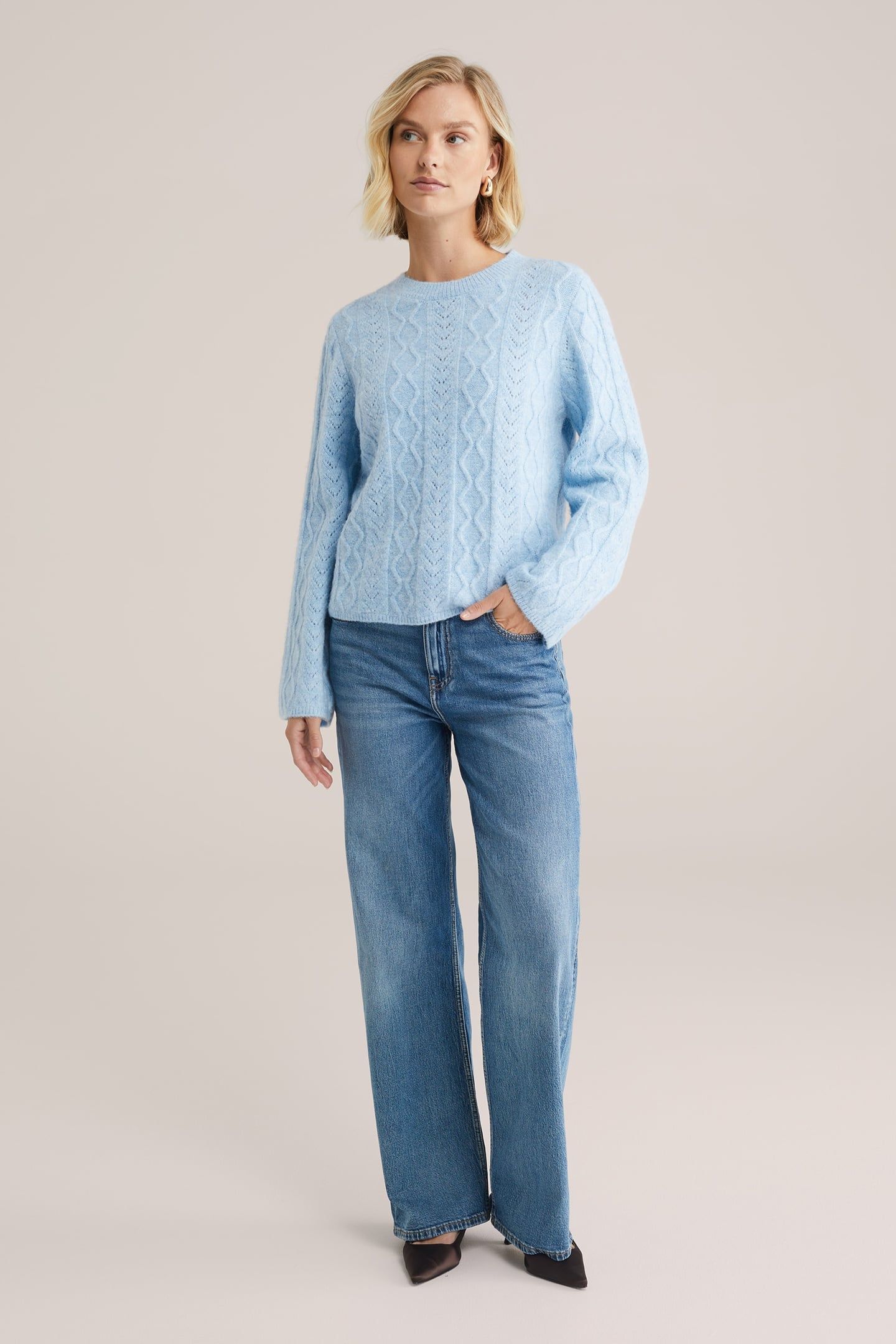 KNITTED PULLOVER LIGHT BLUE 2