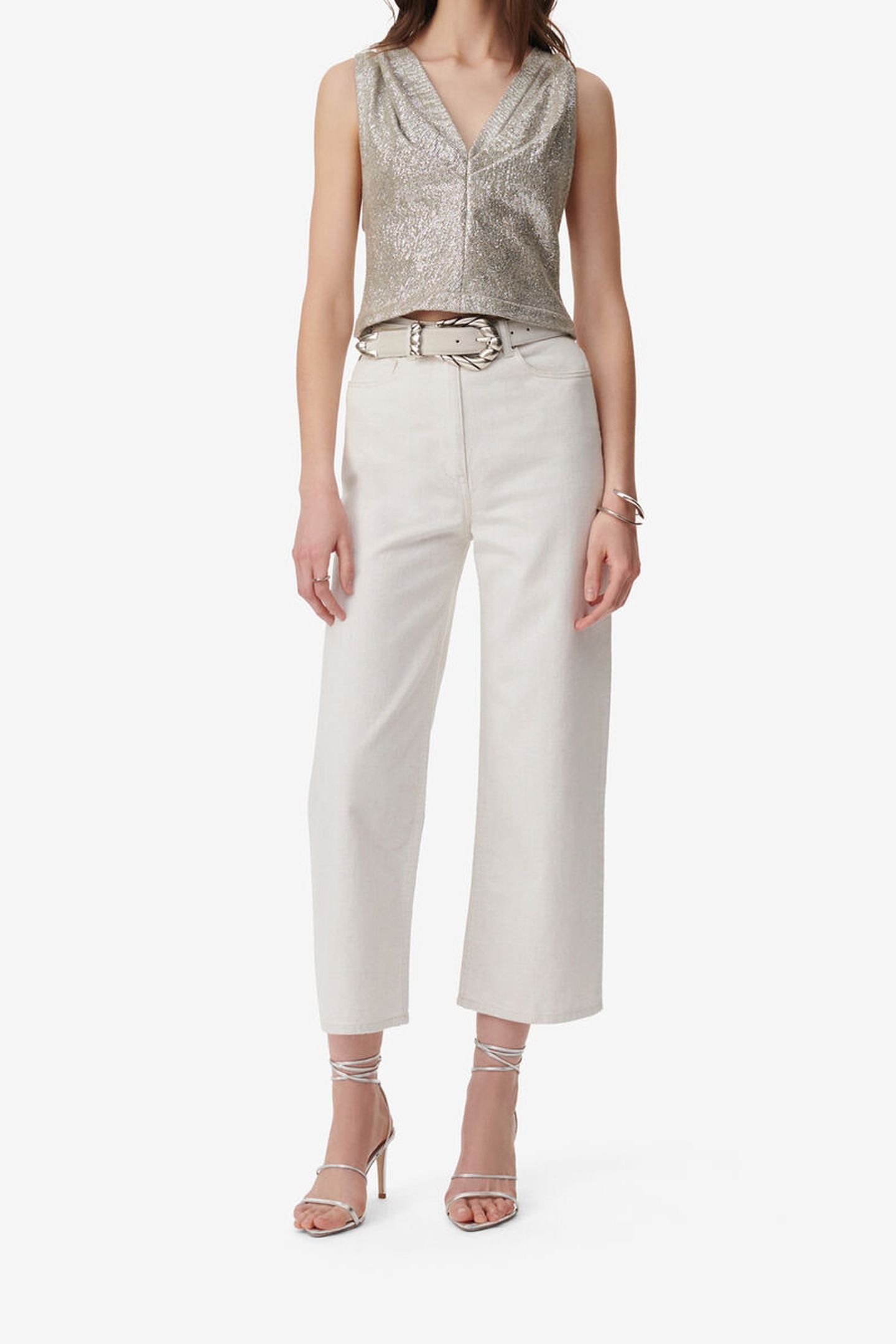 SAMIRA TOP TAUPE / SILVER 2