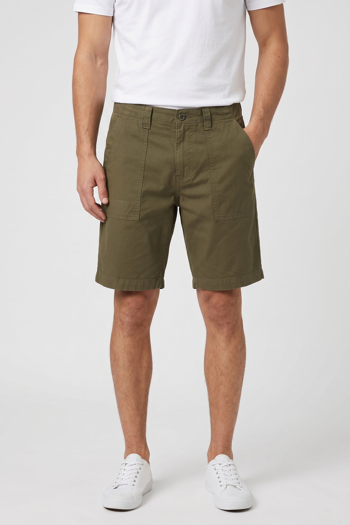 CANVAS FATIGUE SHORTS LEAF GREEN 2