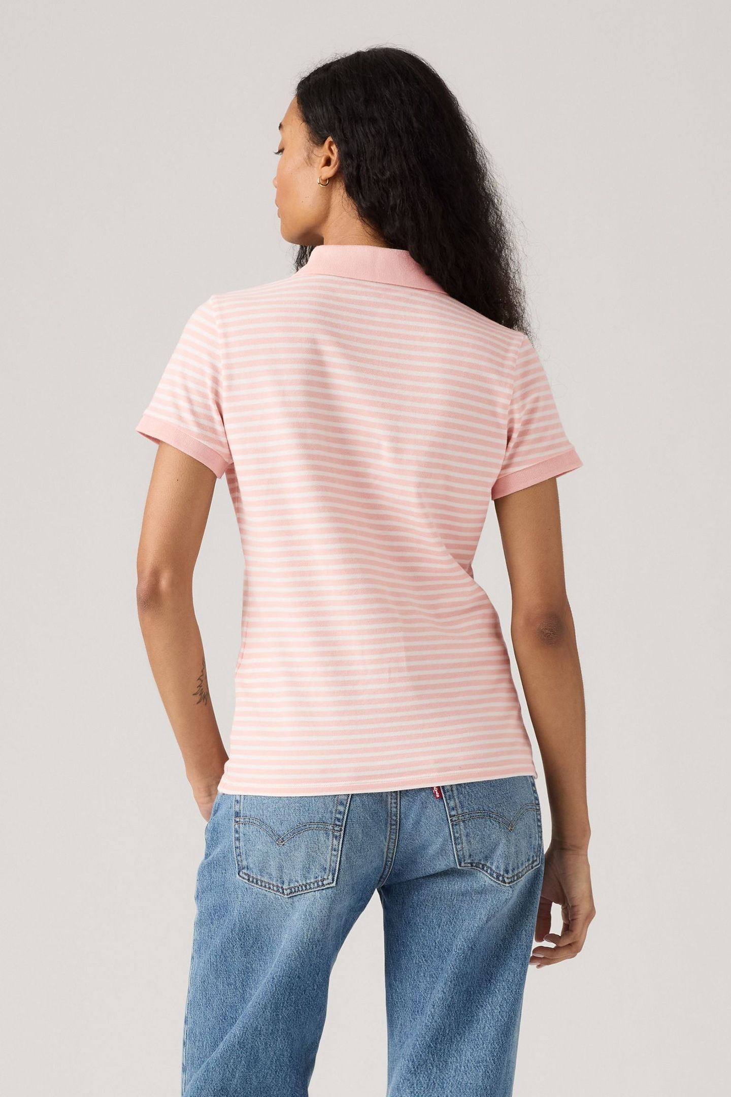 LEVIS HM POLO MARIGOLD STRIPE PEACHSKIN 3
