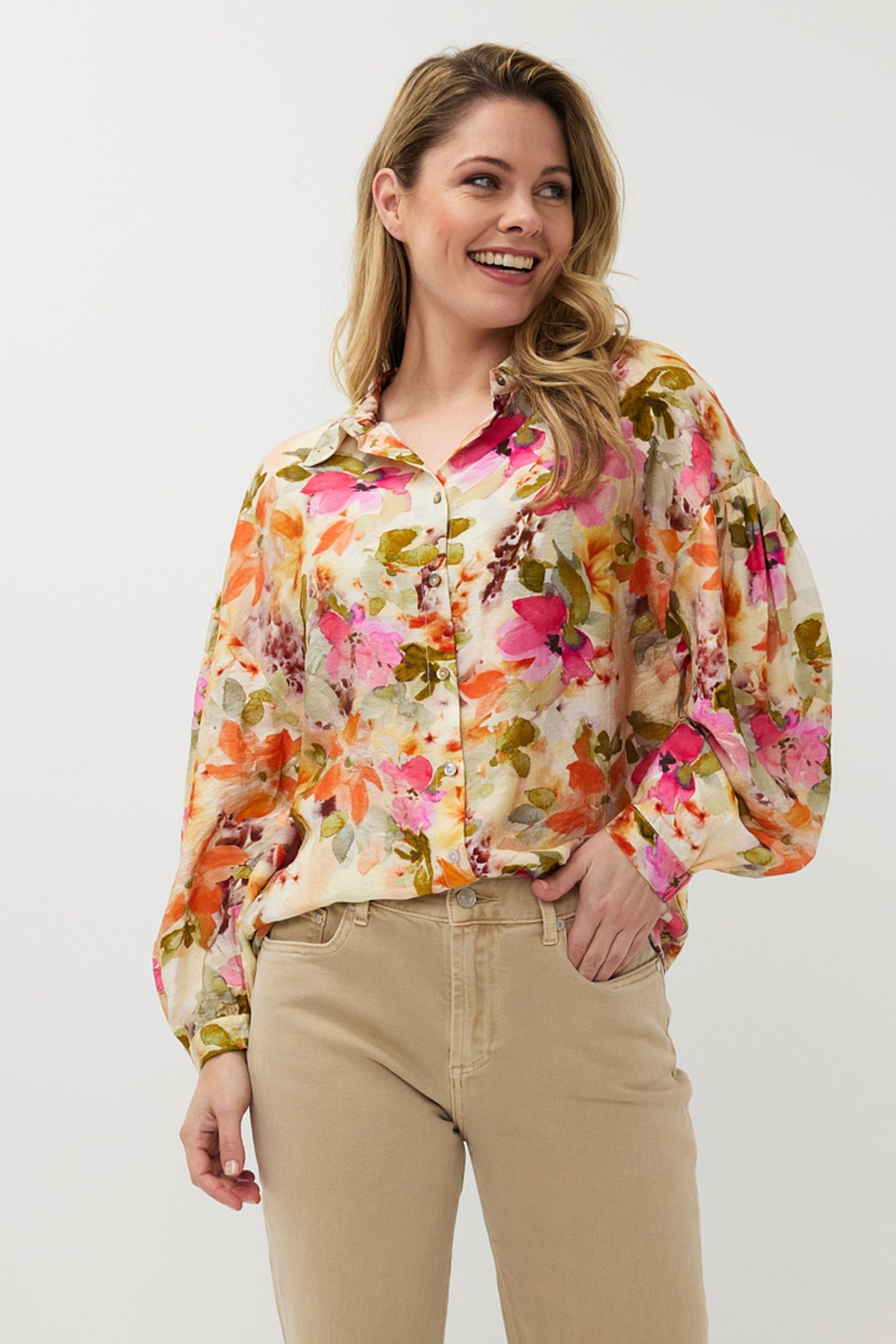 BLOUSE OVERSIZED FLORAL GARDEN PRINT 2