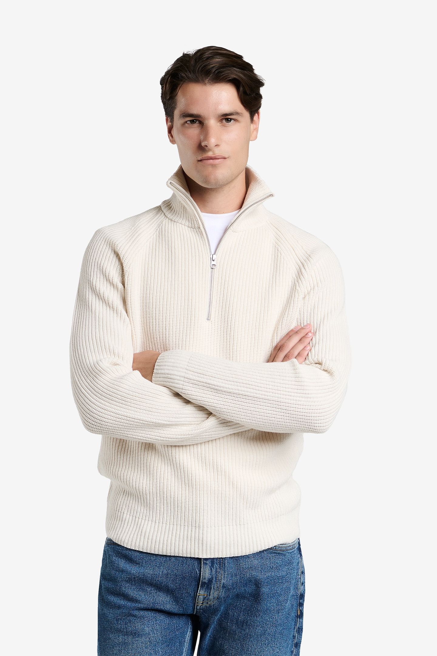 SHEFFIELD MERINO-CASHMERE OFF WHITE 1
