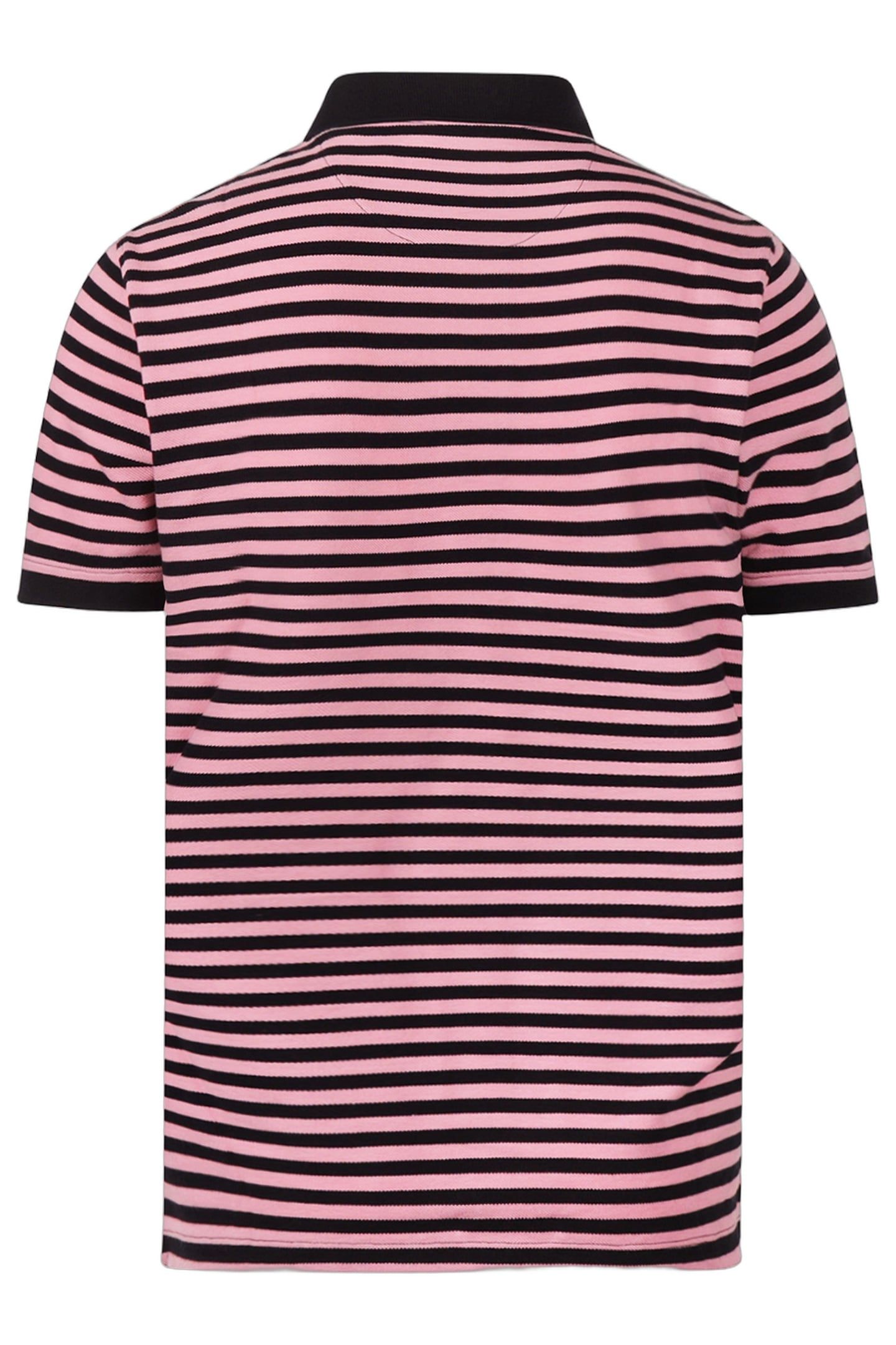 PIQUE STRIPE POLO PINK 2