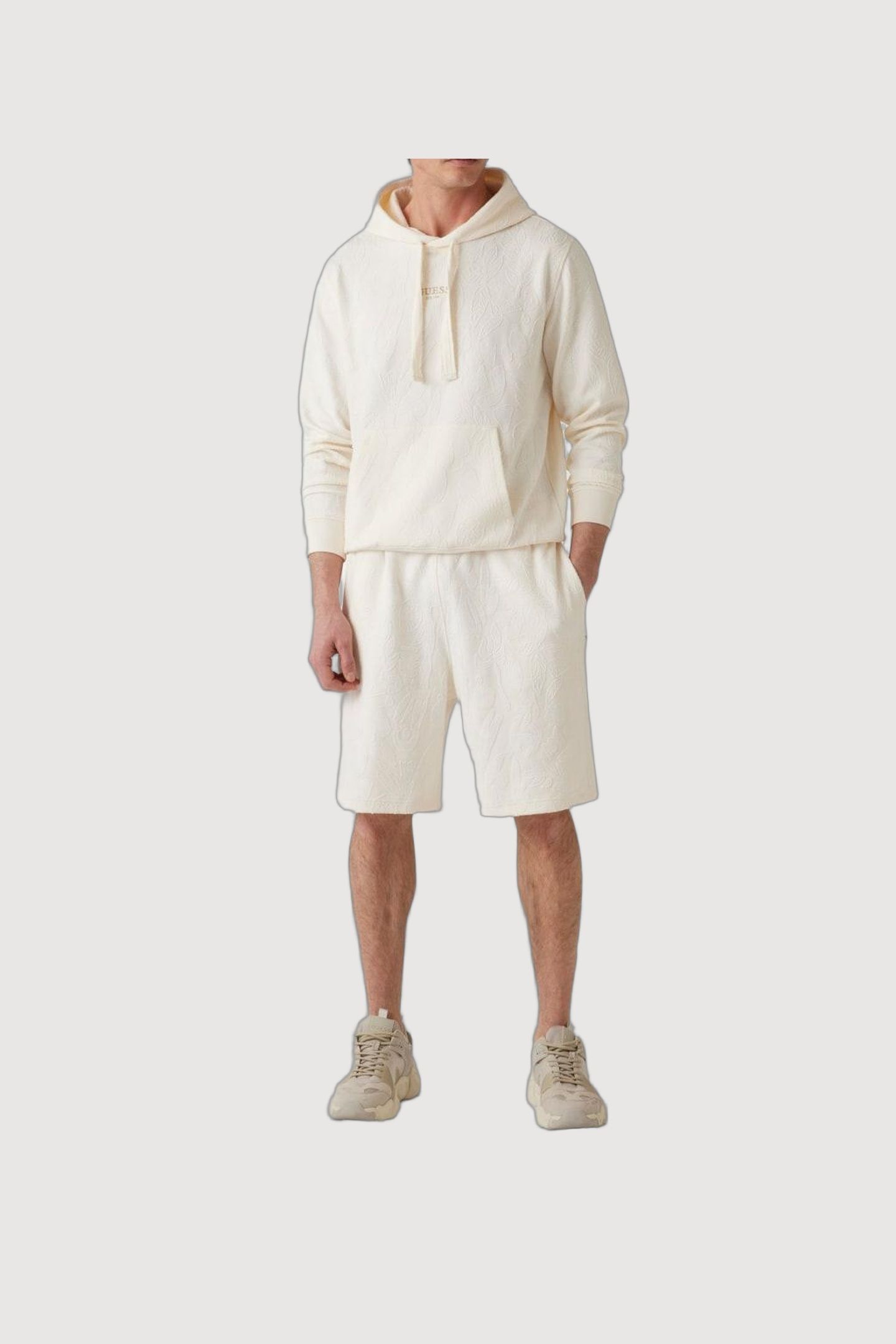 GUESS ECO JACQUARD SHORTS PEARL WHITE PRIMITIV 2