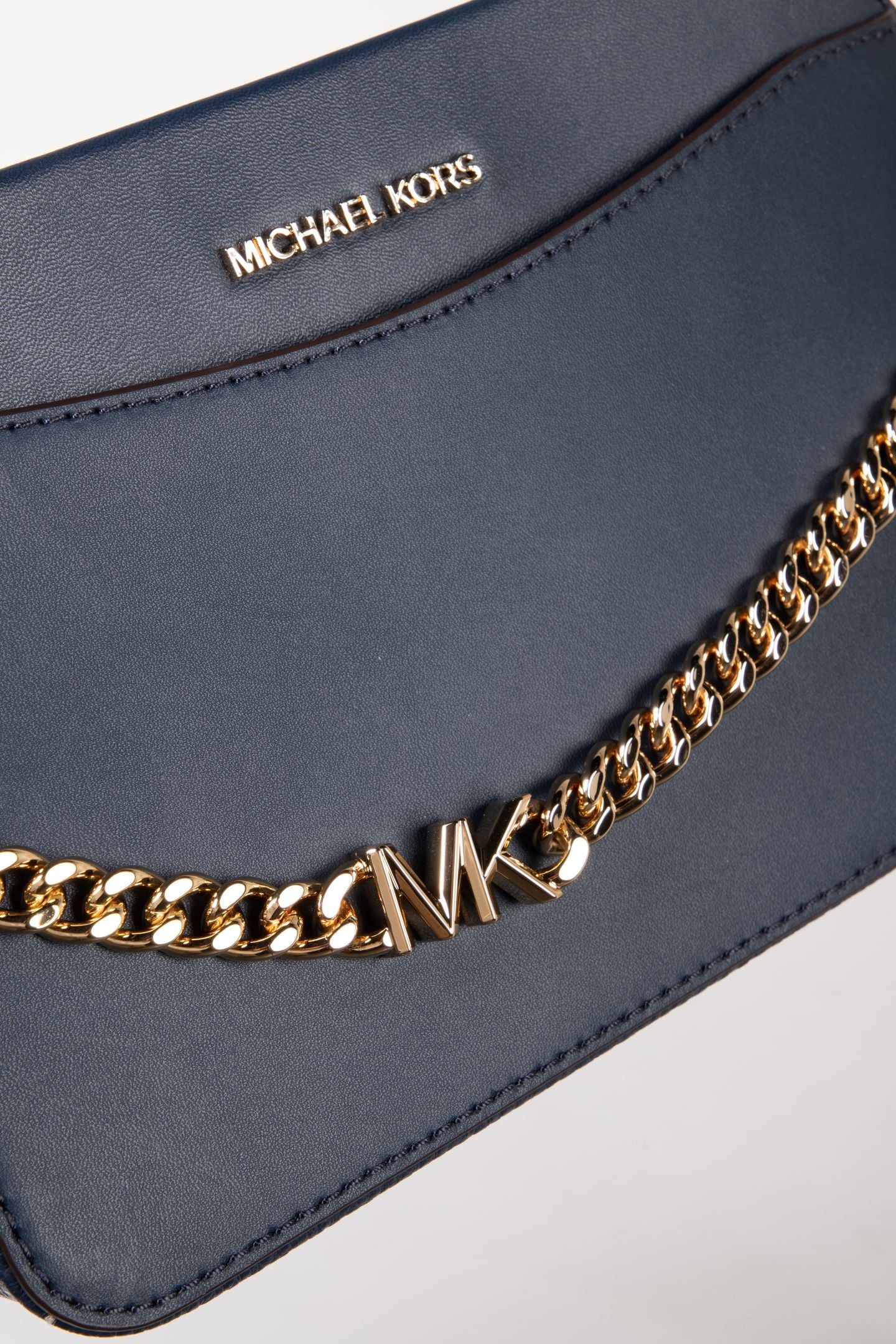 LARGE LEATHER CHAIN SWAG CROSSBODY NAVY 4