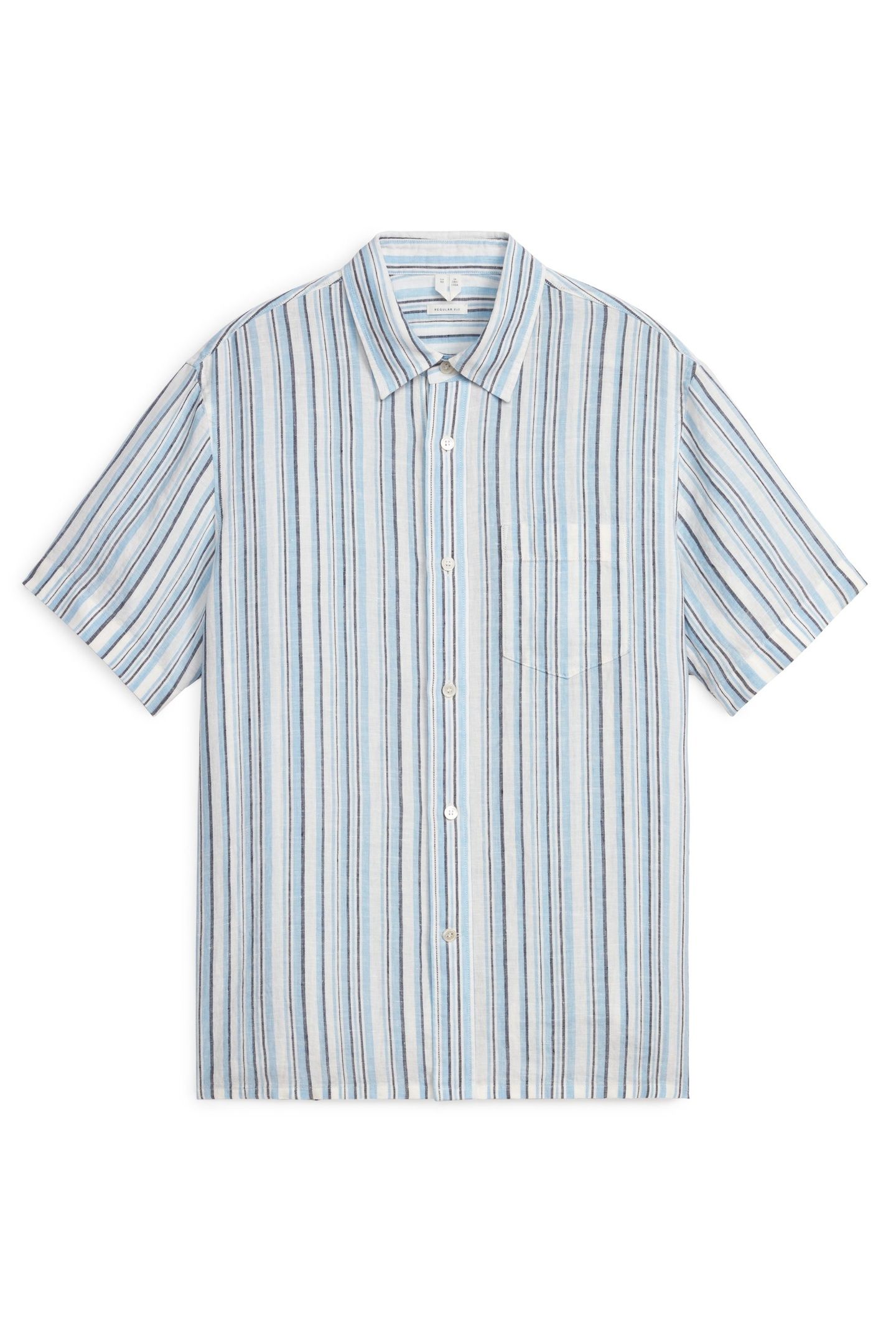 BLADE REG SS LINEN SHIRT BLUE 3